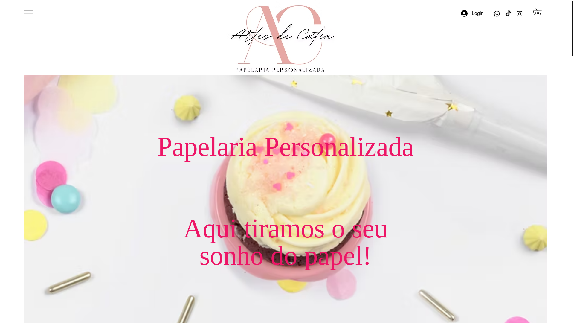website screenshot of https://artesdecatia.com/