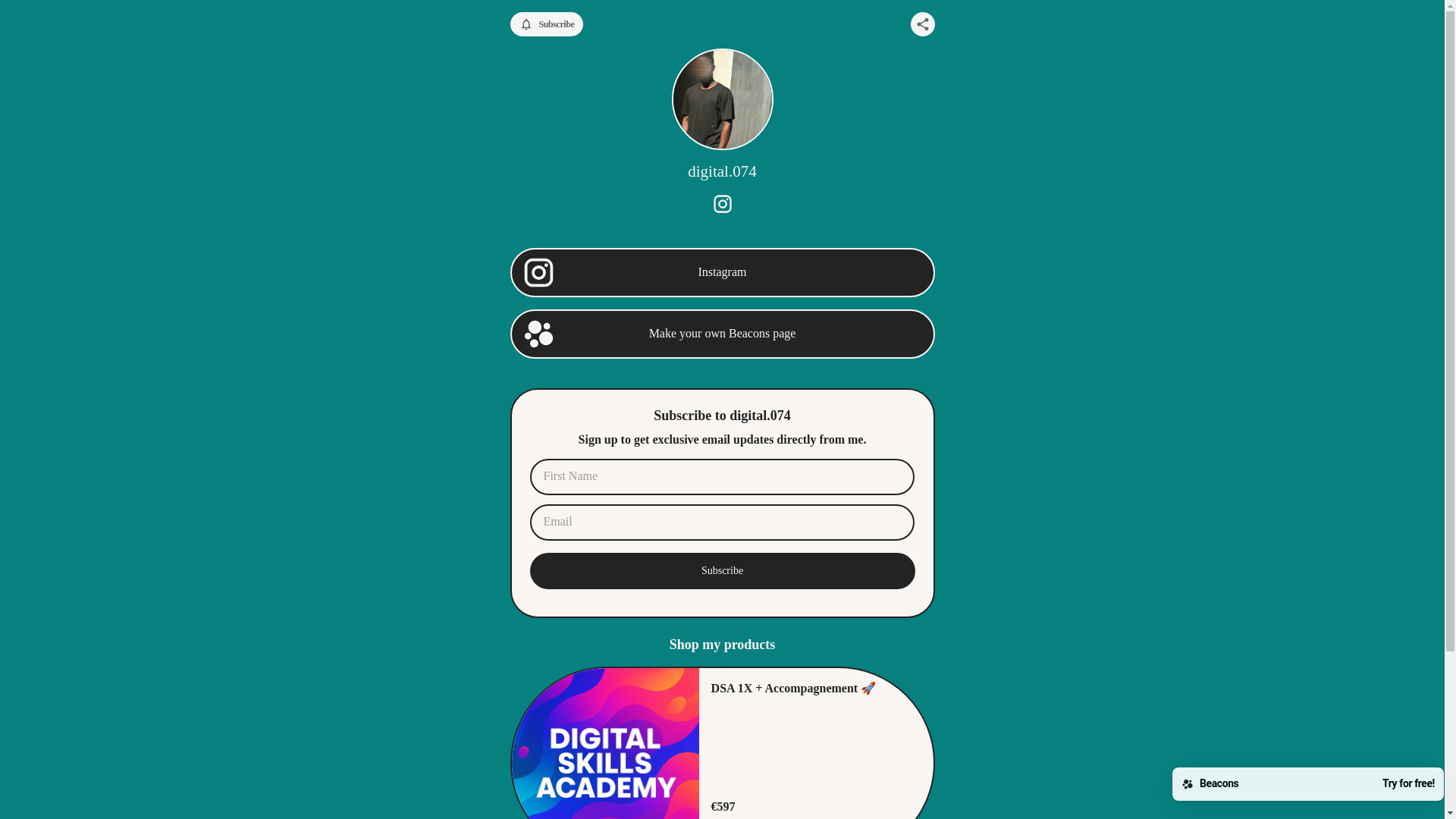 website screenshot of https://digital074.store/