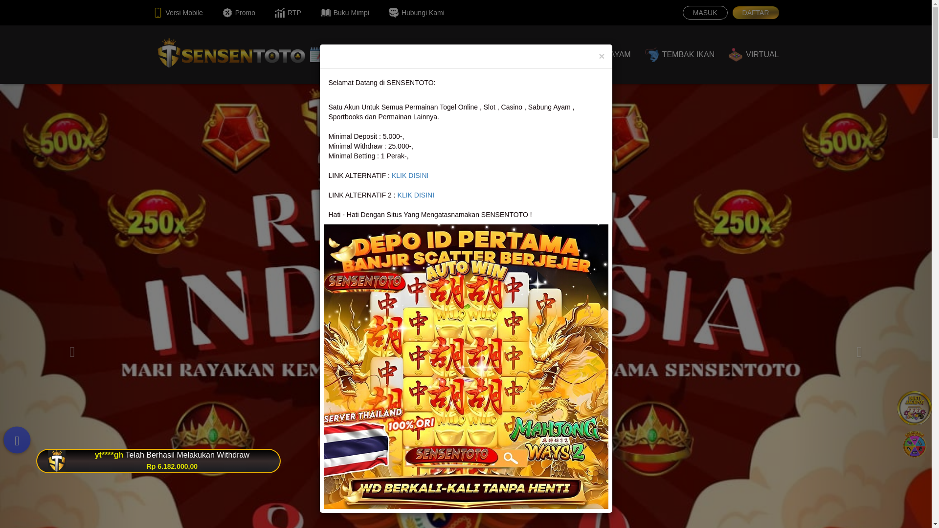website screenshot of https://sensentotoadvictoriam.com/