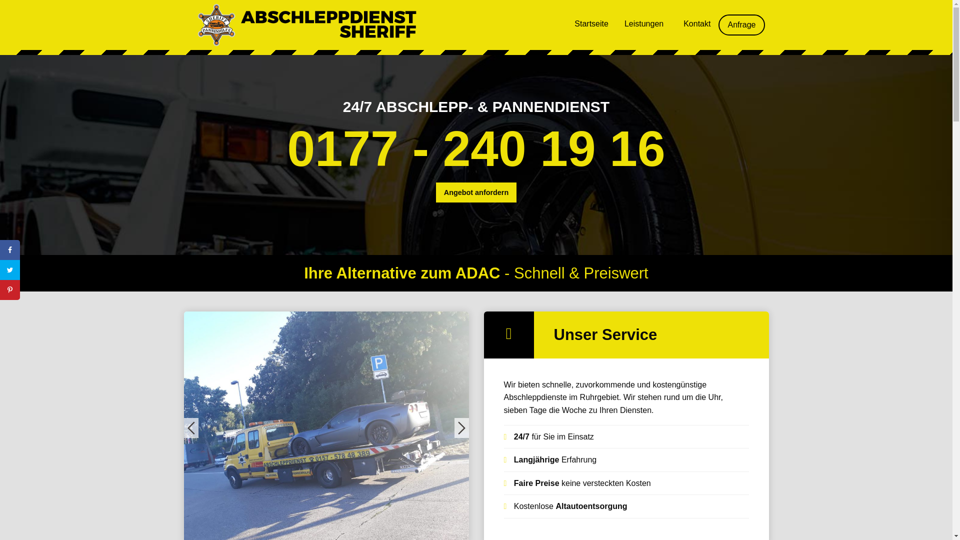 website screenshot of https://abschleppdienst-recklinghausen.de/