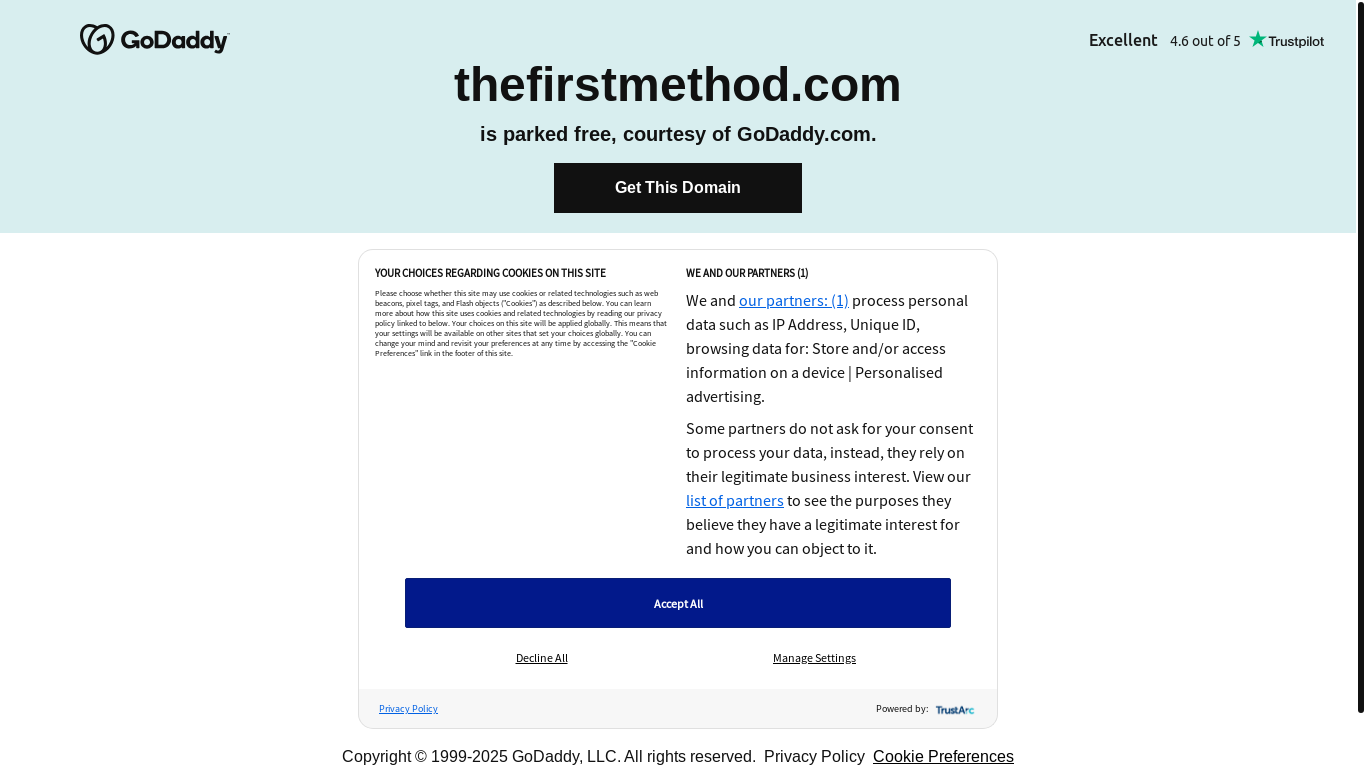 website screenshot of https://thefirstmethod.com/