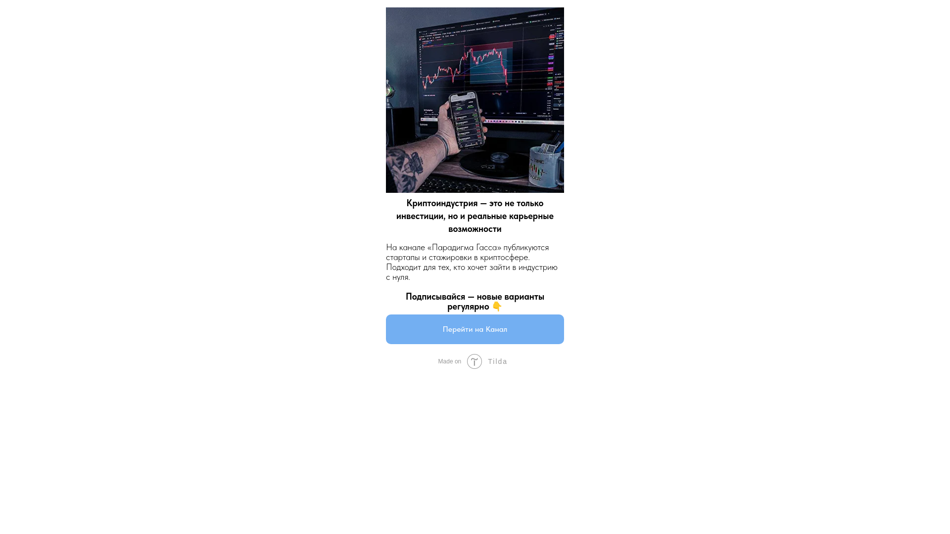 website screenshot of https://tg-paradigm.site/