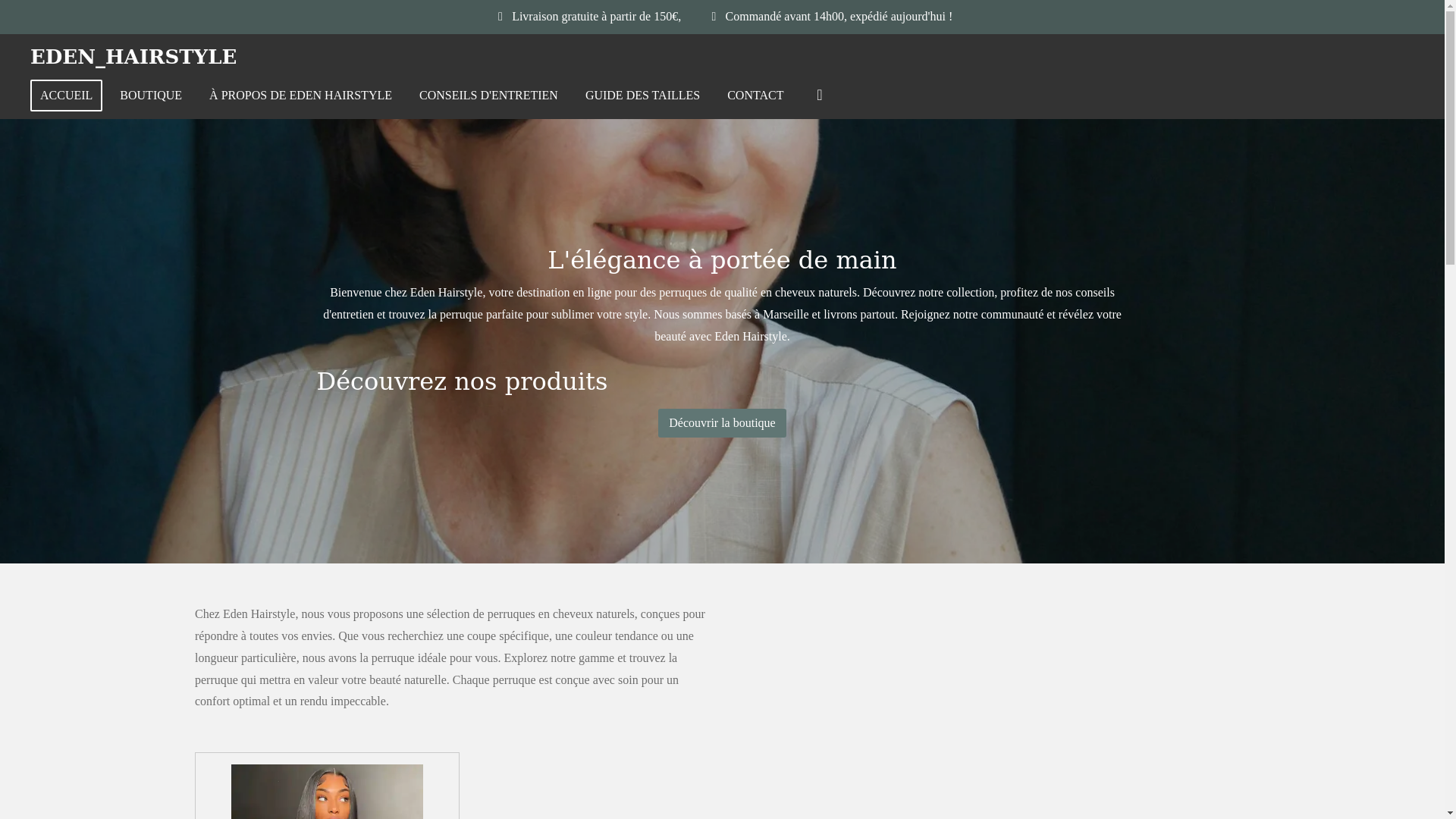 website screenshot of https://eden-hairstyle.fr/