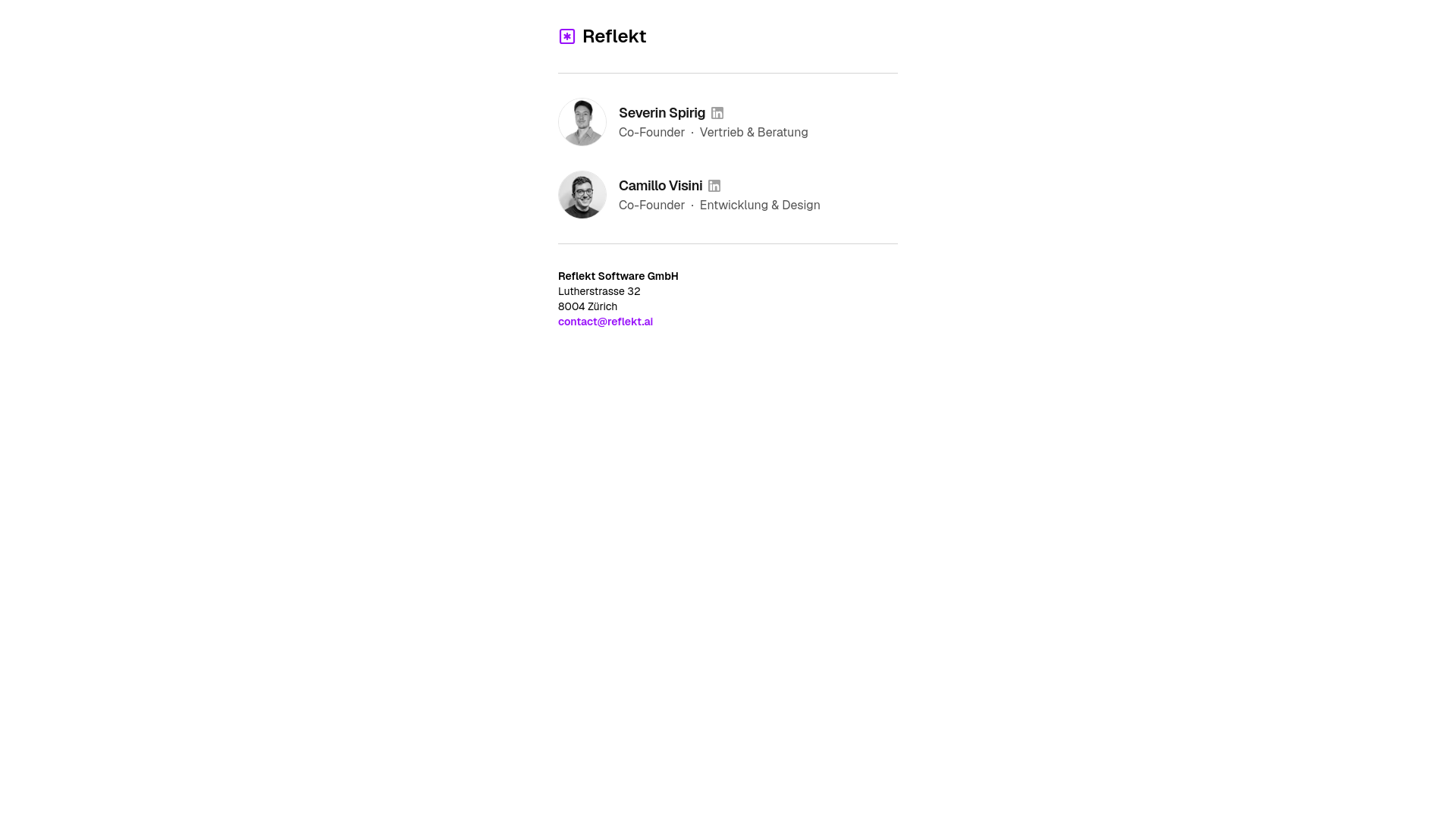 website screenshot of https://reflekt-website-2dj.pages.dev/