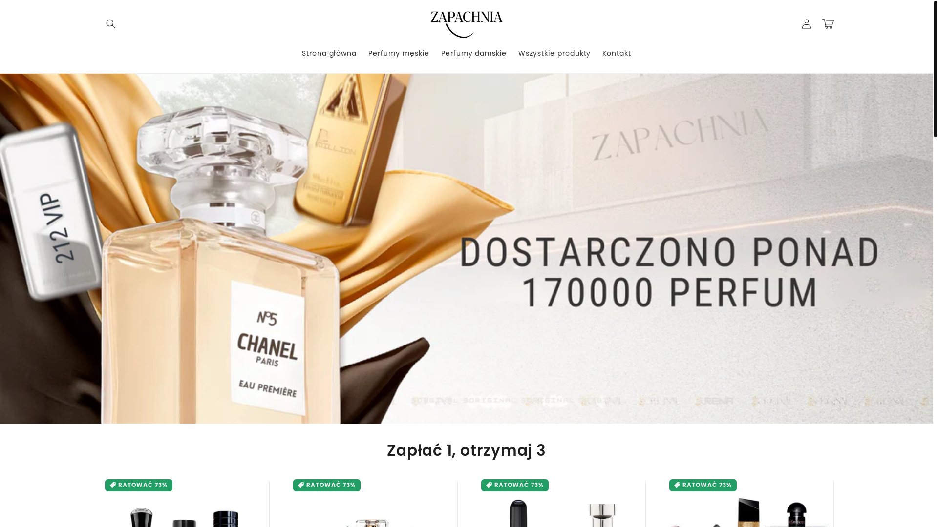 website screenshot of https://zaapachnia.store/