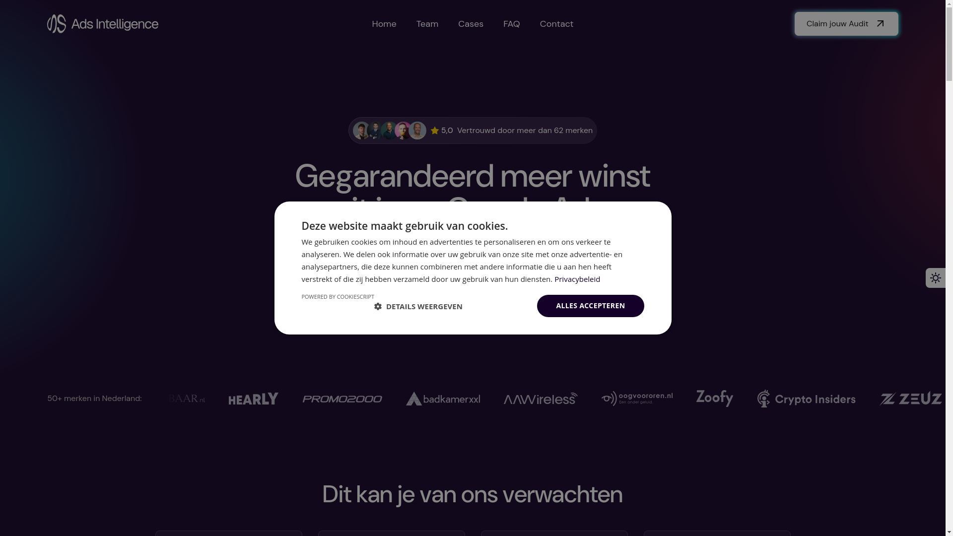 website screenshot of https://adsintelligencedirect.com/