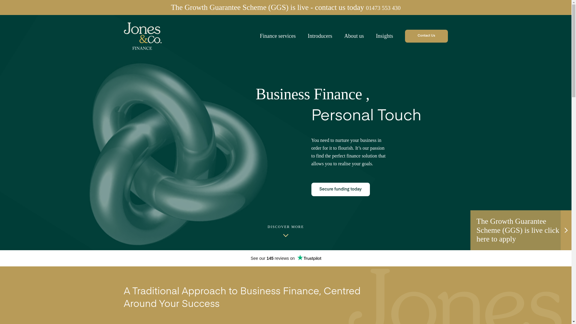 website screenshot of https://jonesandcofinancefinance.com/