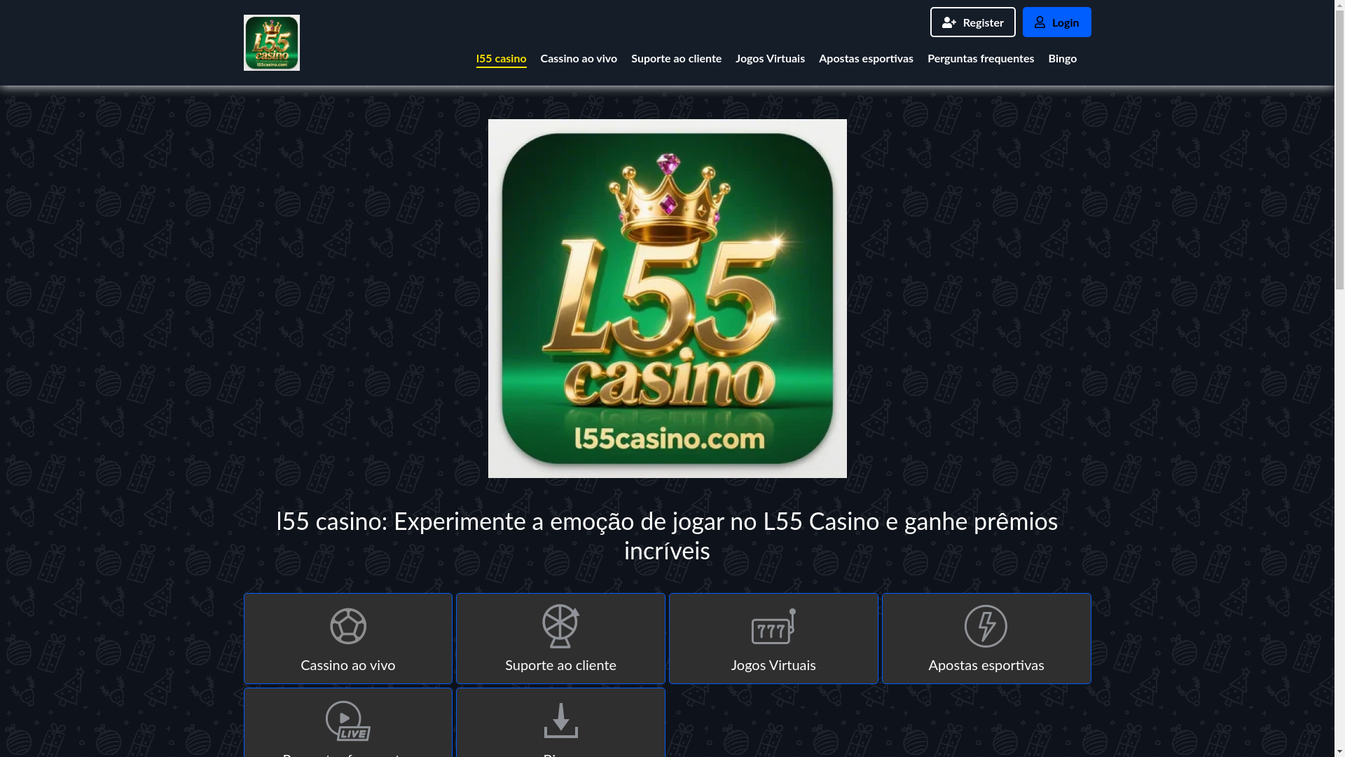 website screenshot of https://l55casino.com/
