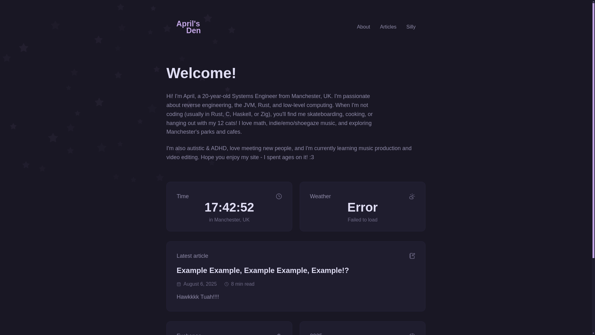website screenshot of https://aearara-testing.pages.dev/