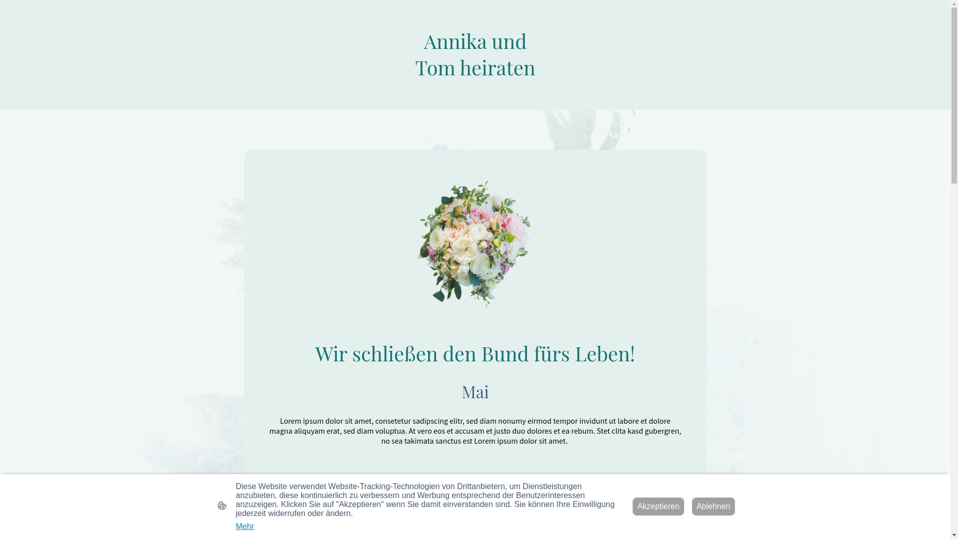 website screenshot of https://annikaundtom.de/