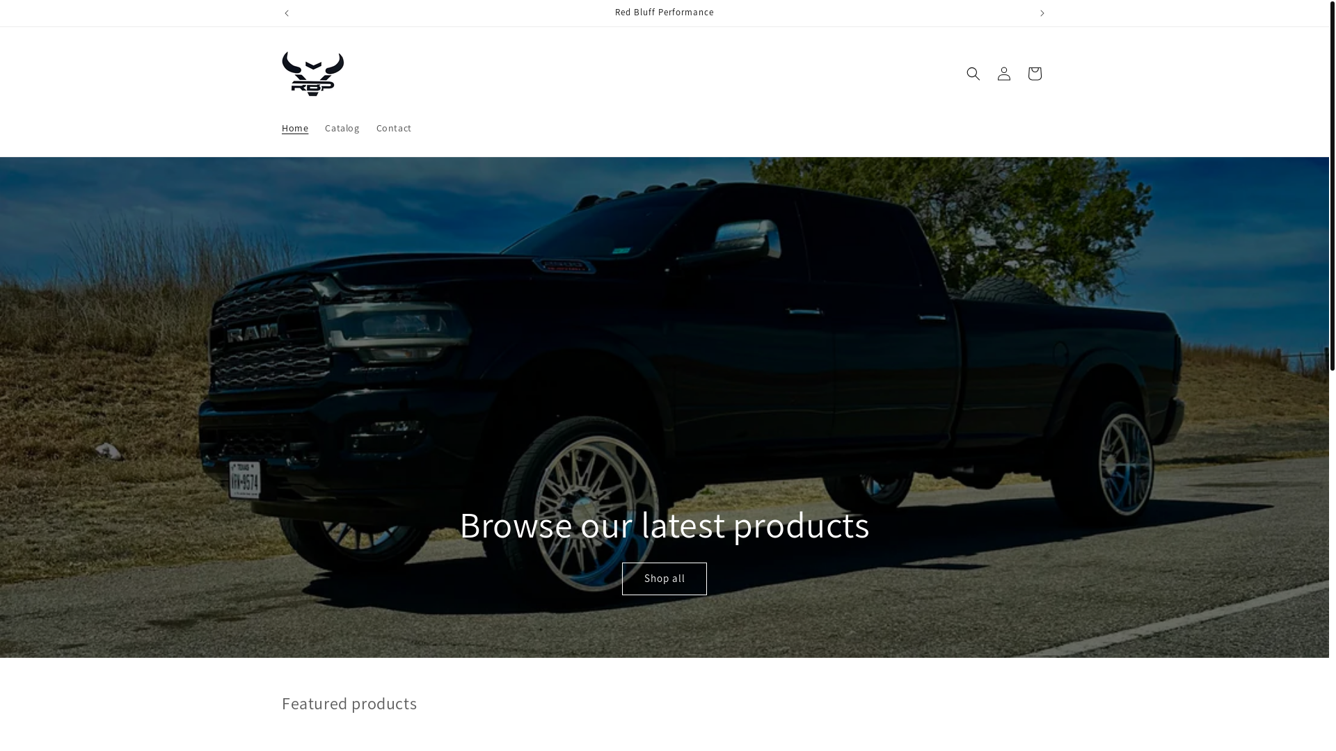 website screenshot of https://redbluffperformance.com/