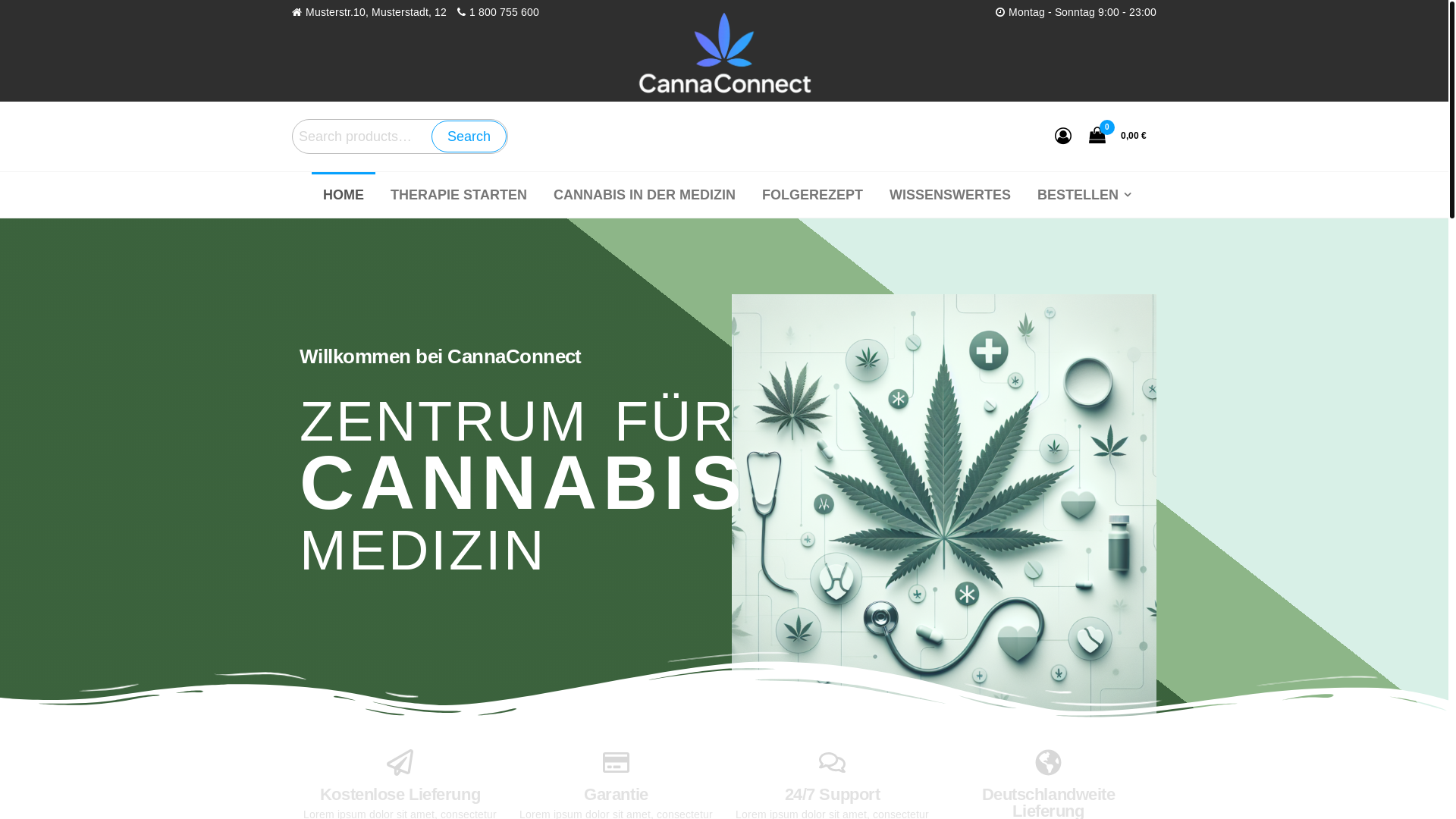 website screenshot of https://cann-connect.de/