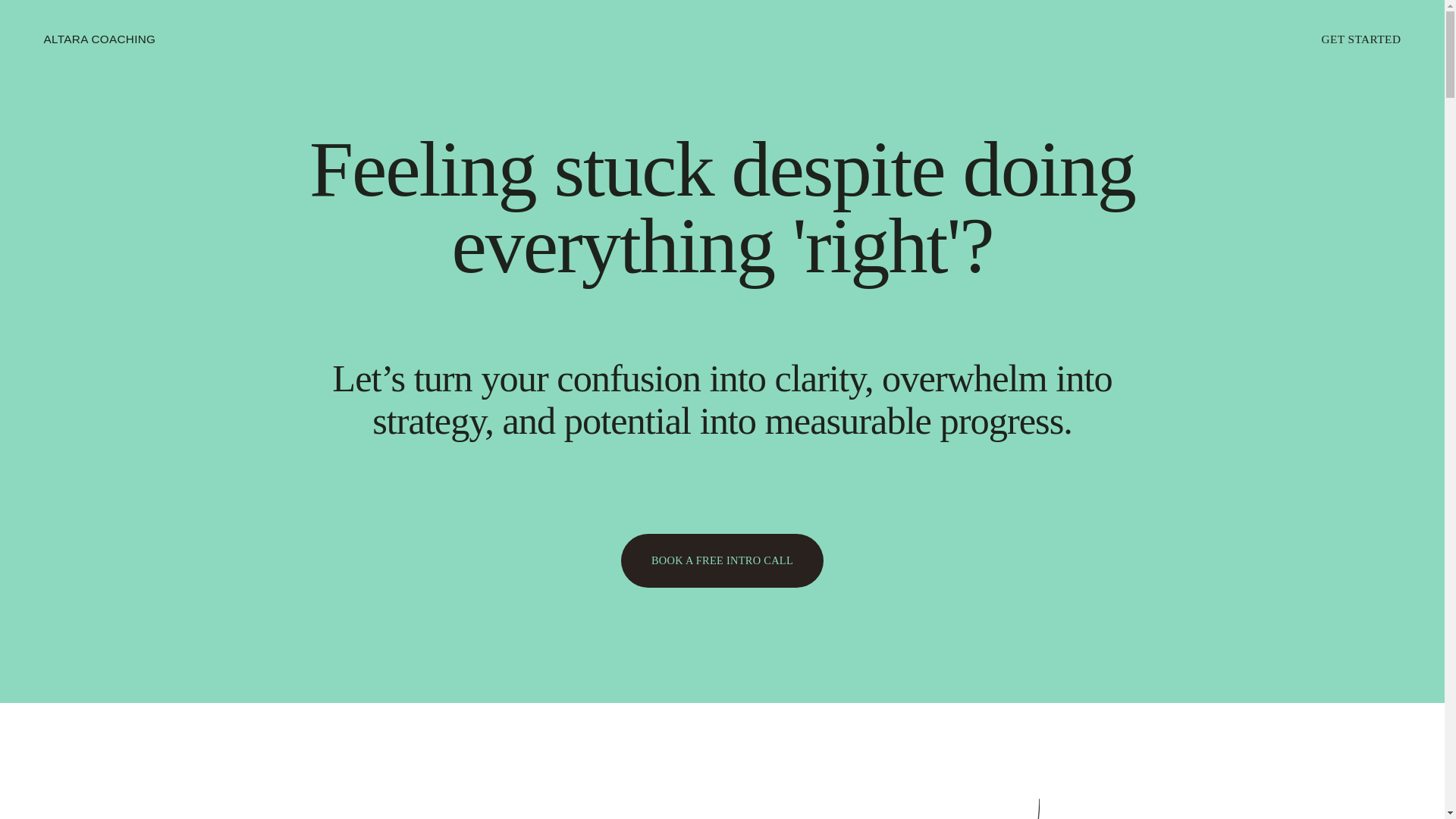 website screenshot of https://altaracoaching.com/