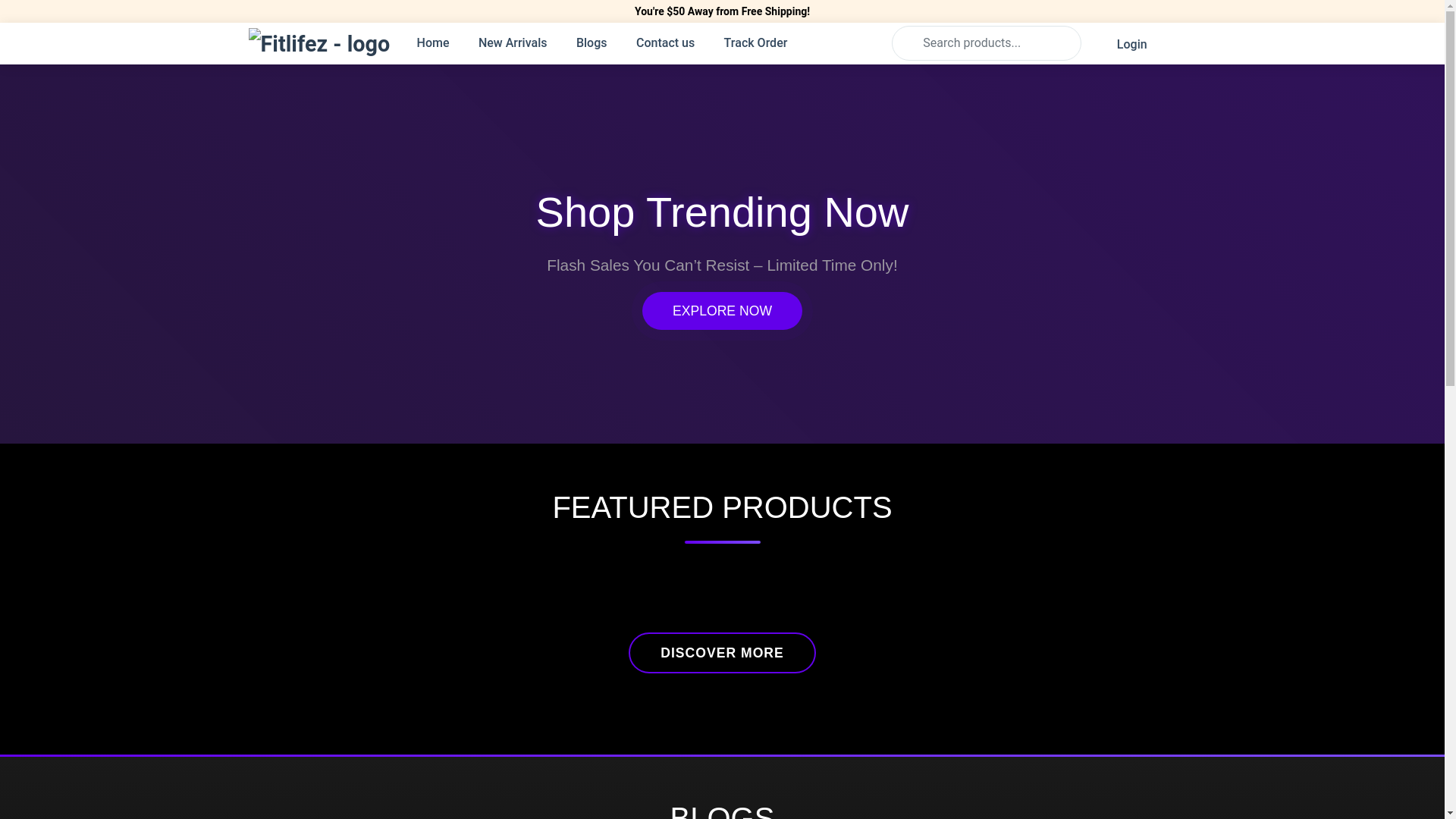 website screenshot of https://fitlifez.shop/
