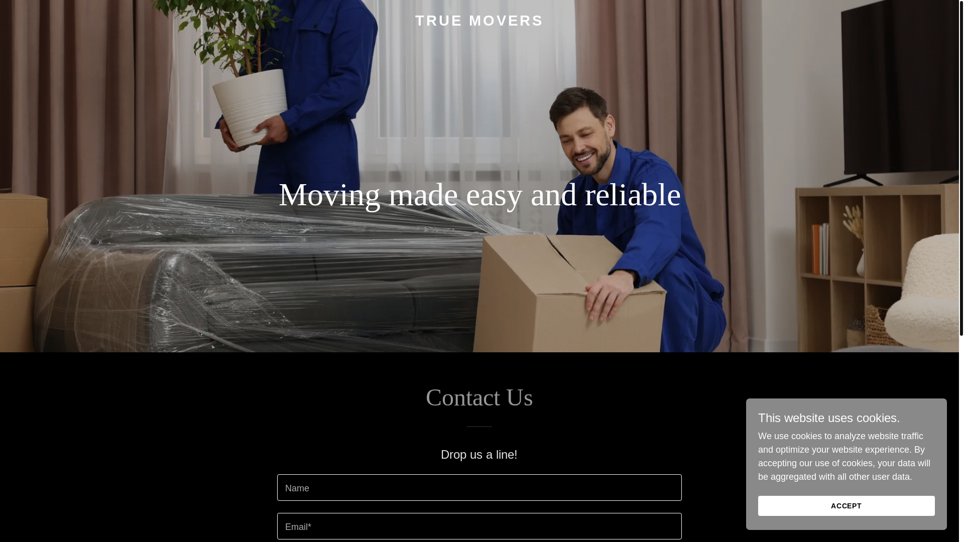 website screenshot of https://mytruemovers.com/