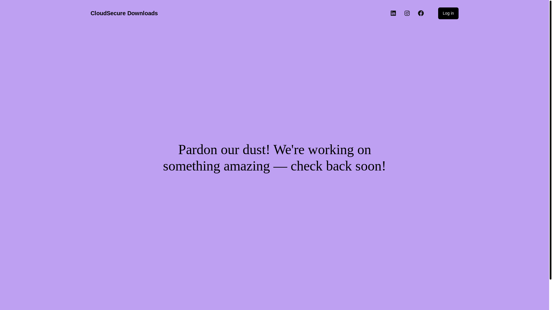 website screenshot of https://cloudsecuredownloads.com/