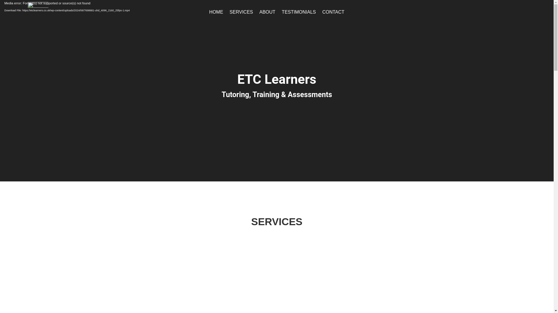 website screenshot of https://etclearners.com/