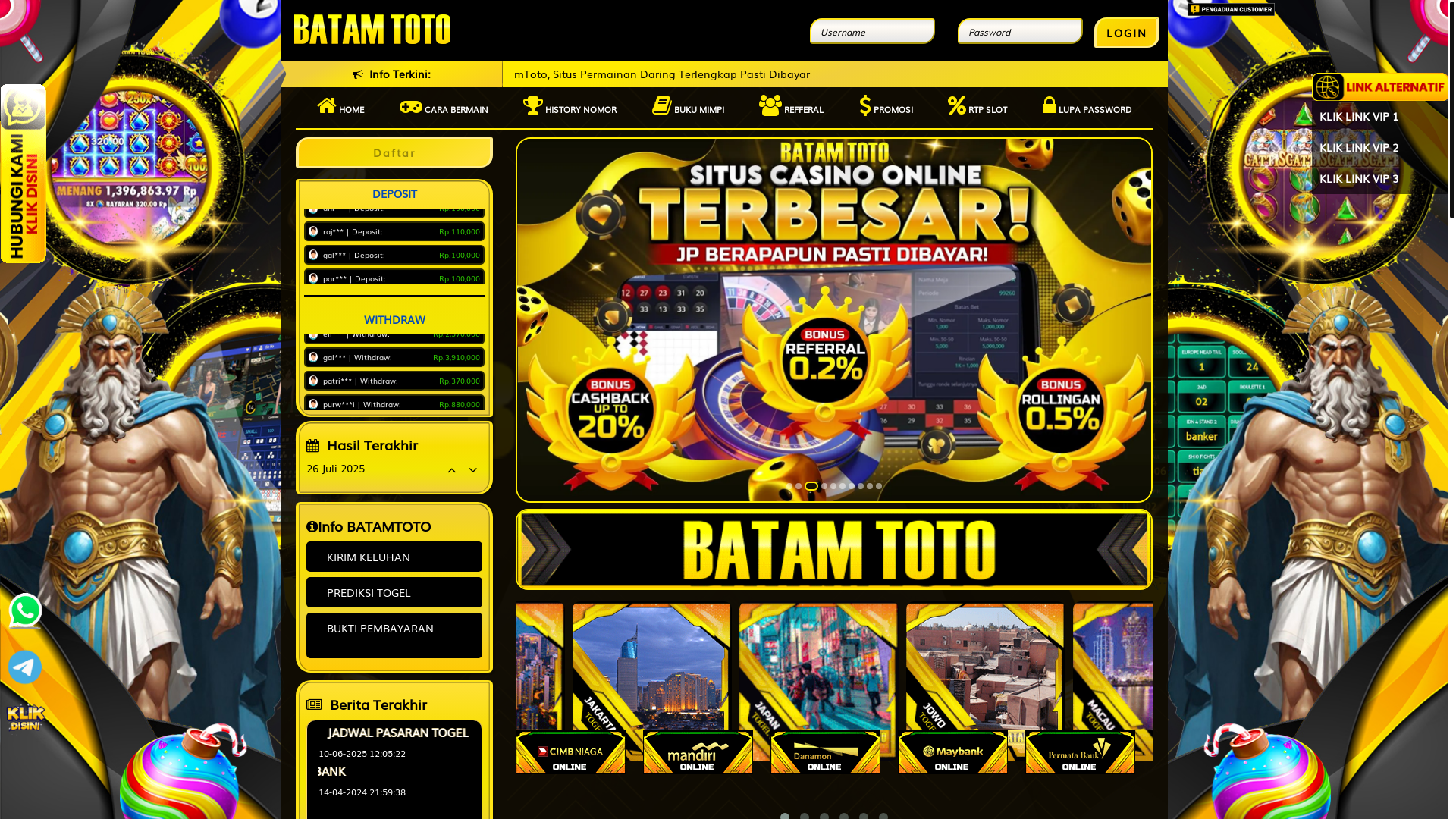 website screenshot of https://batamtoto28.com/