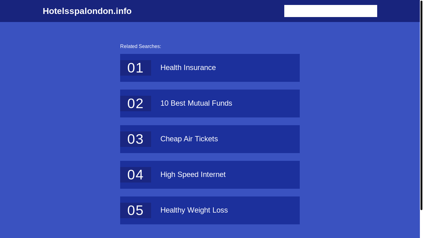 website screenshot of https://hotelsspalondon.info/