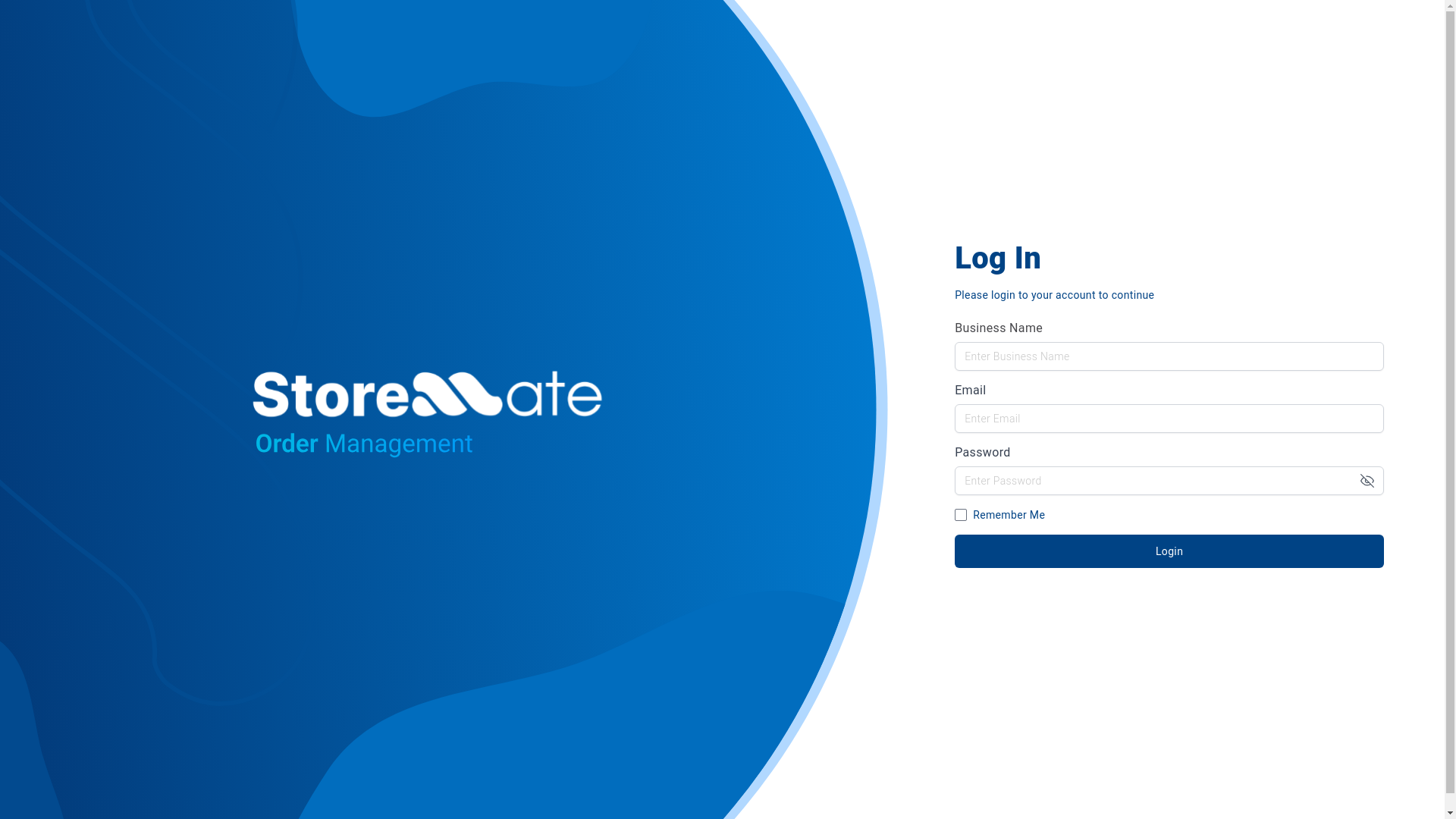 website screenshot of https://oms.storemate.cloud/