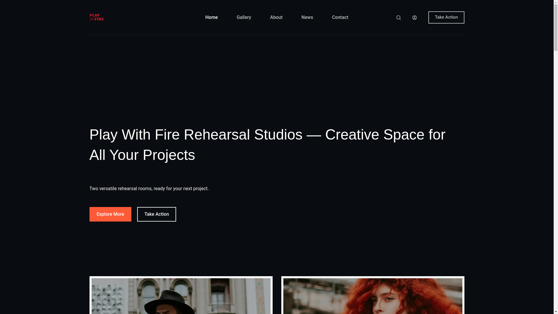 website screenshot of https://playwithfirestudios.co.uk/