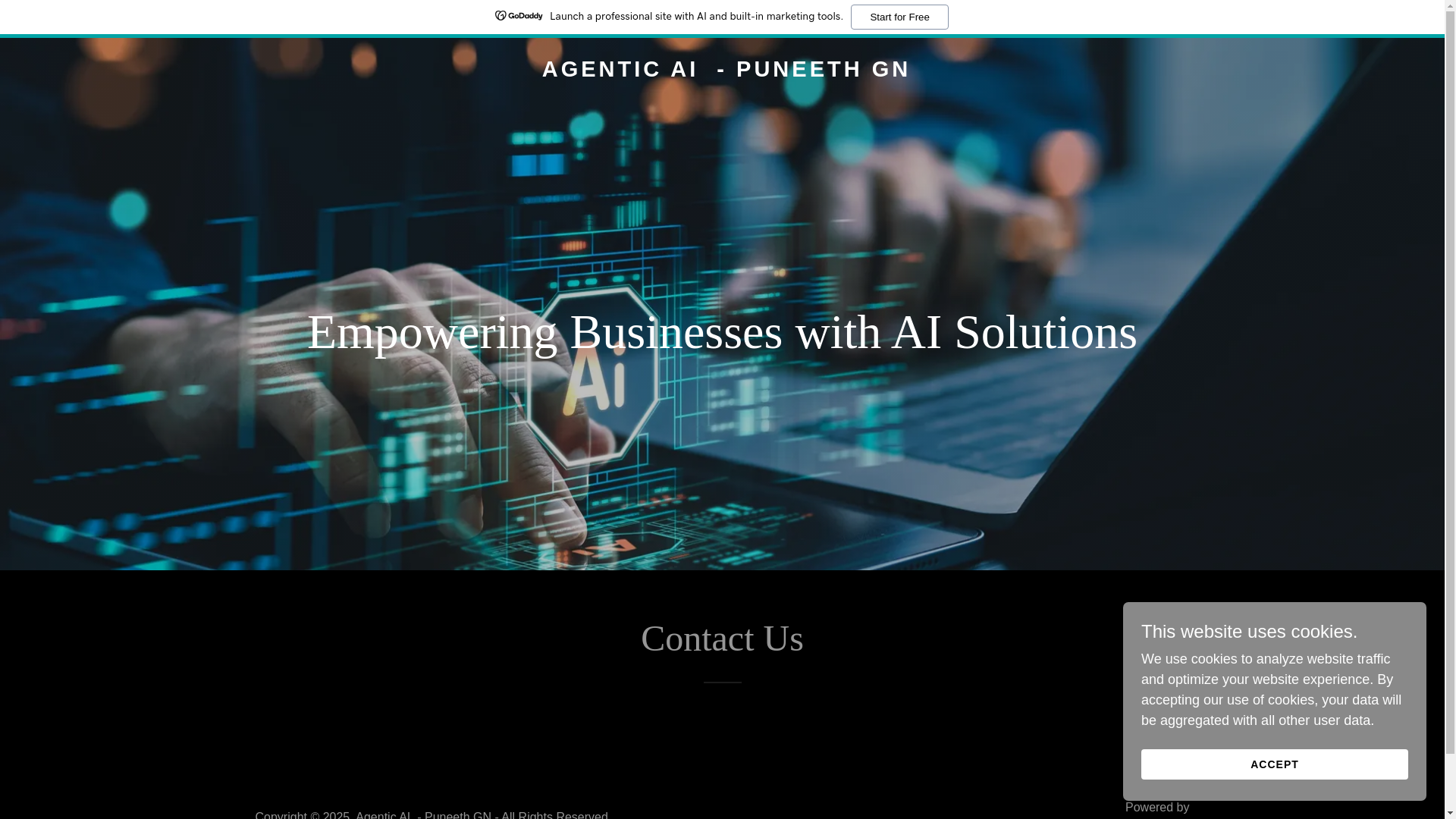 website screenshot of https://puneethagenticai.live/