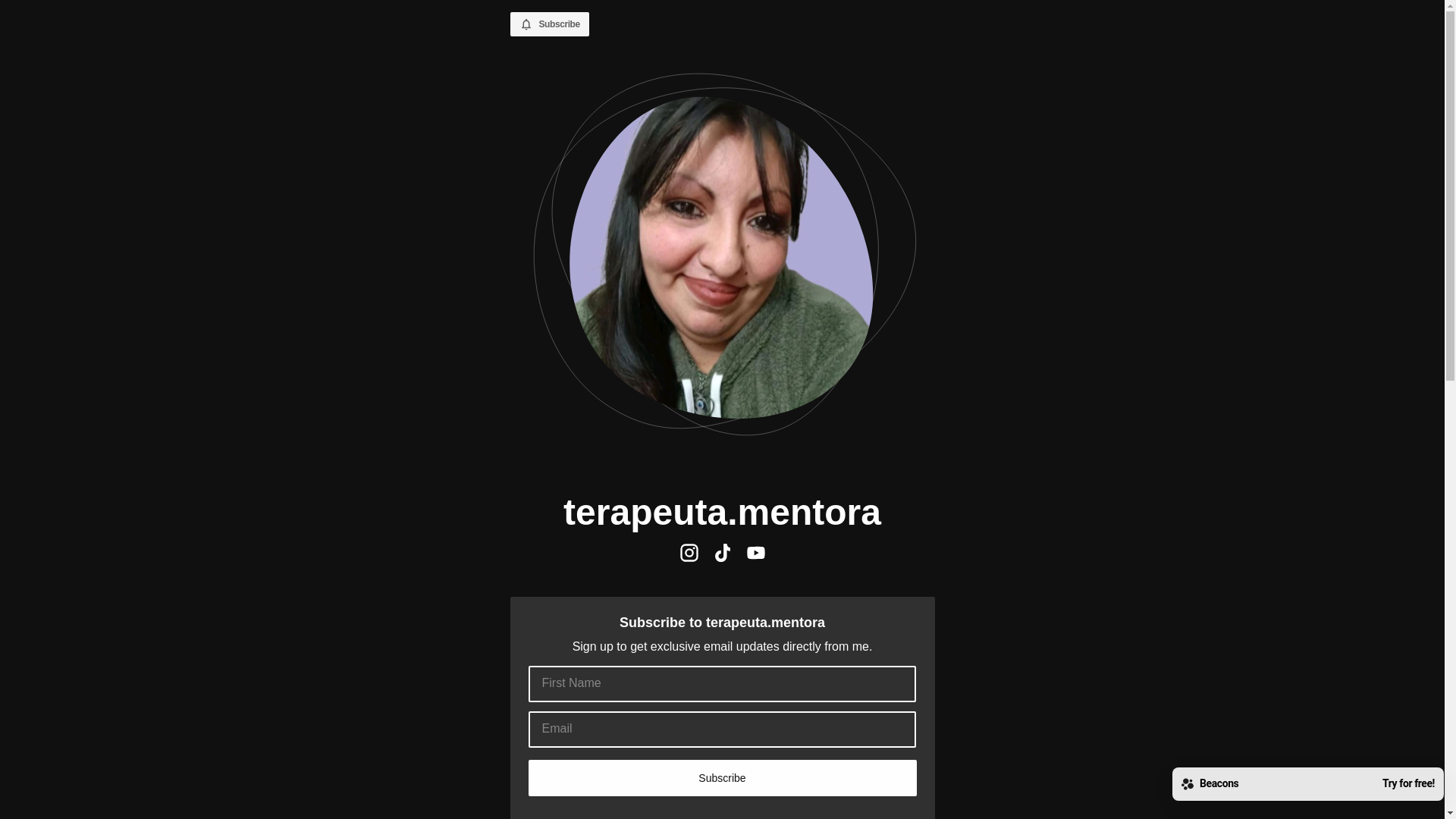 website screenshot of https://terapeutaymentoradigital.store/