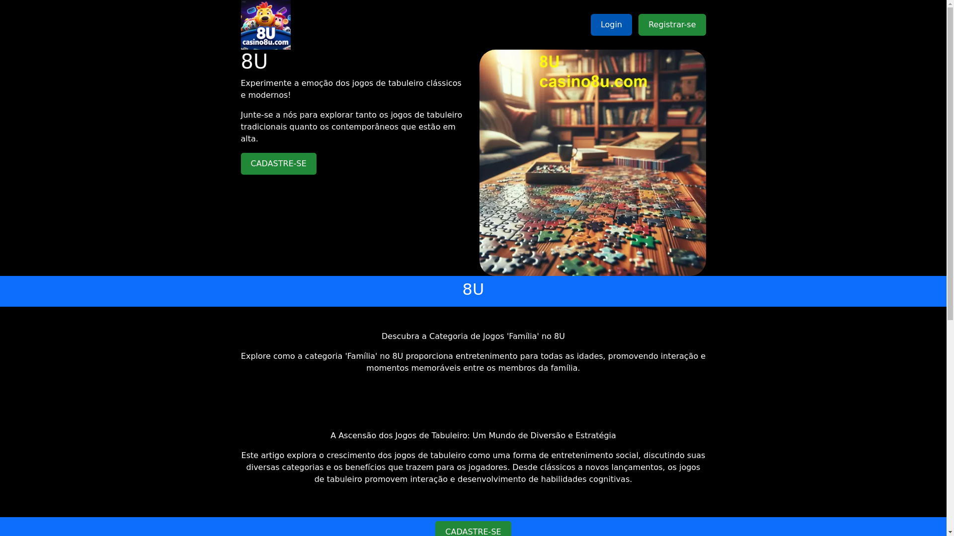 website screenshot of https://casino8u.com/