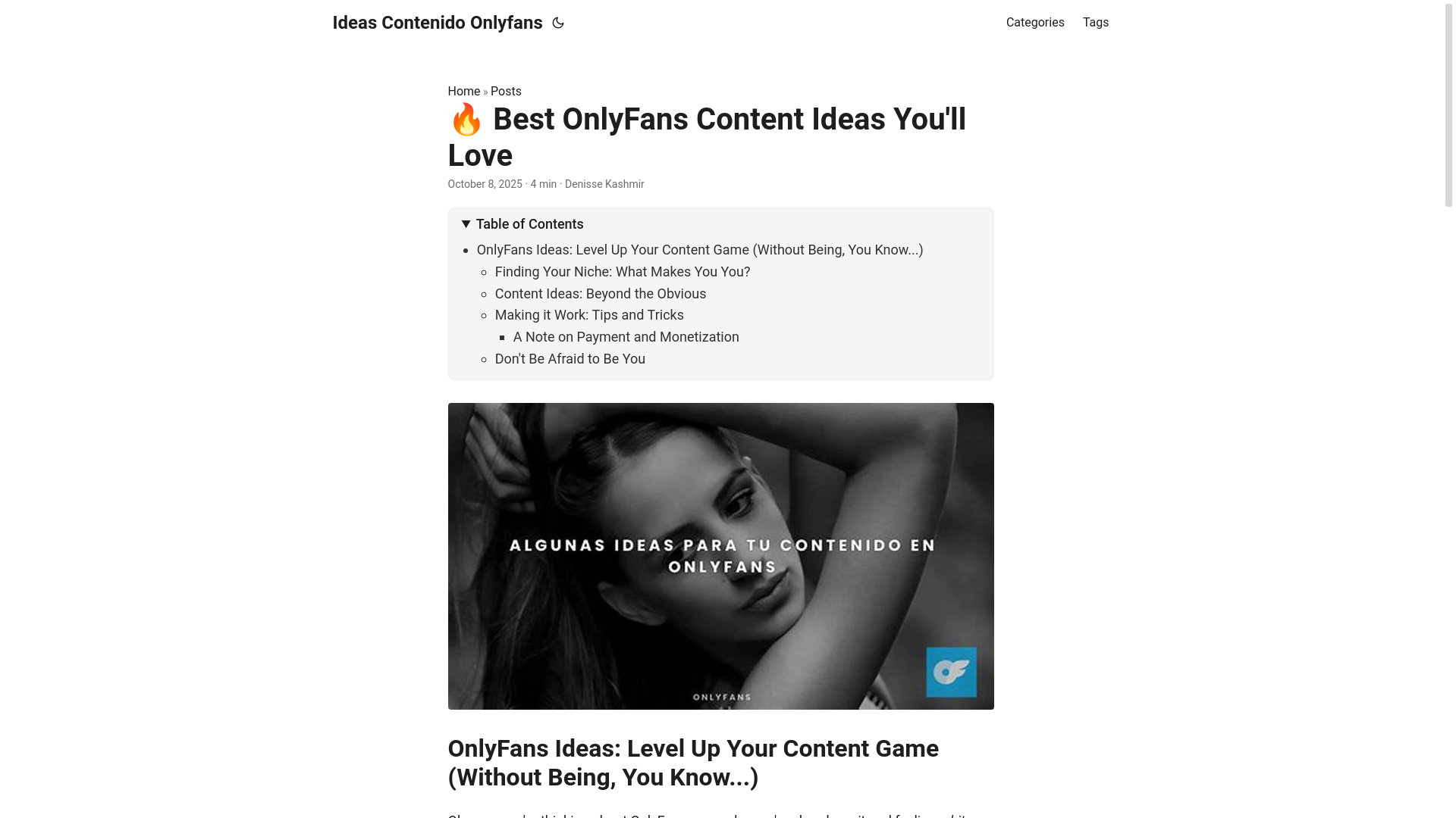 website screenshot of https://ideas-contenido-onlyfans.pages.dev/