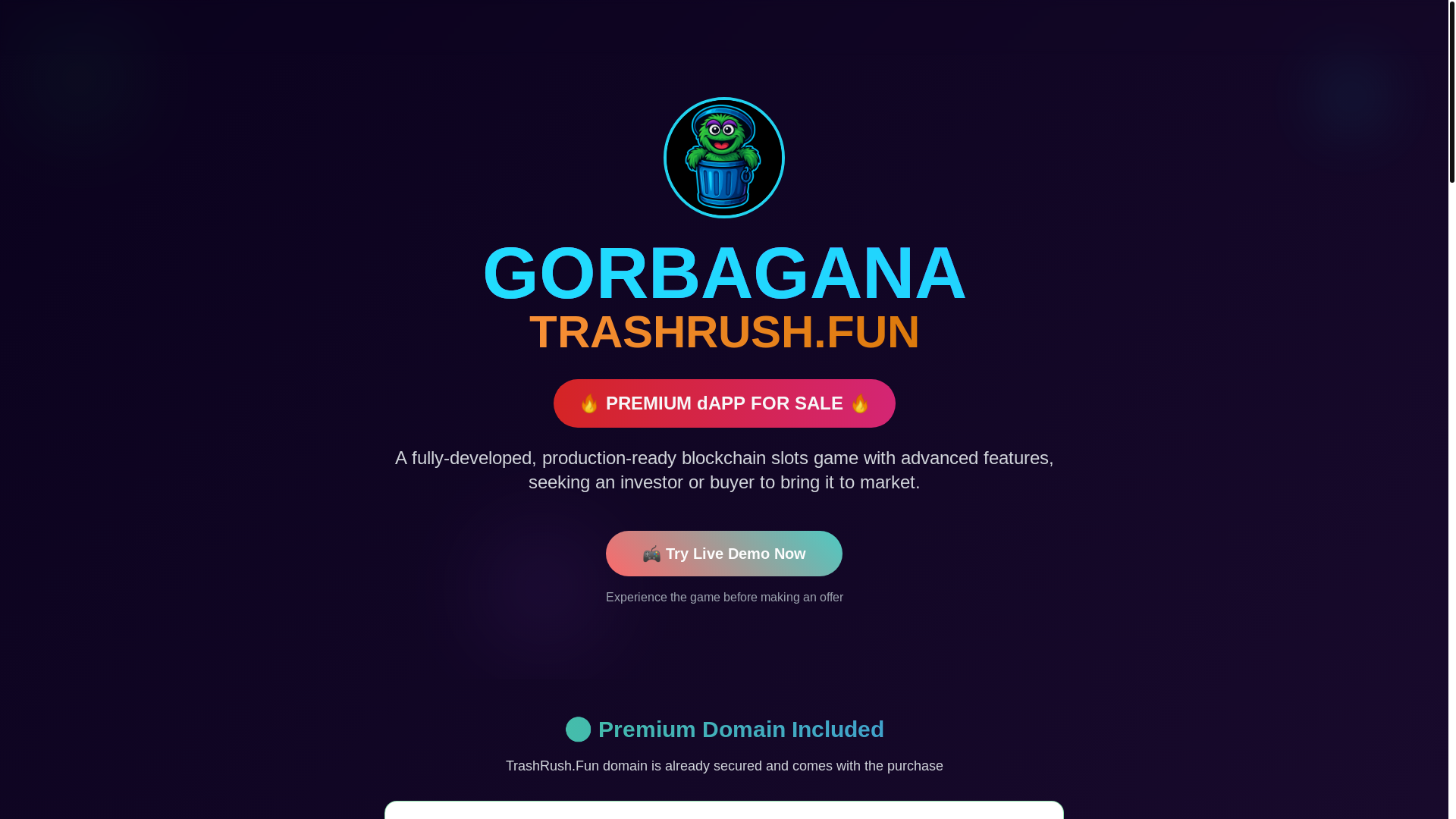 website screenshot of https://trashrush.fun/