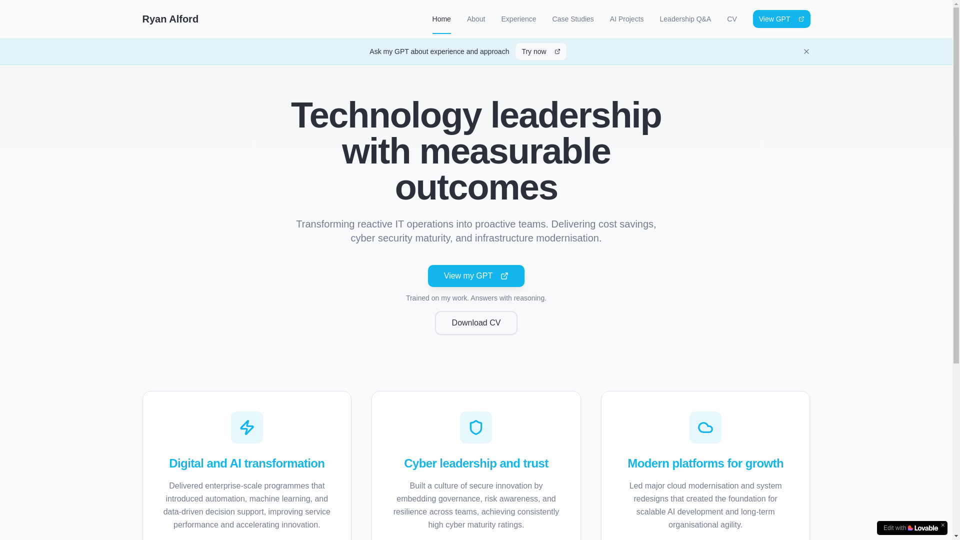 website screenshot of https://ryanjalford.com/