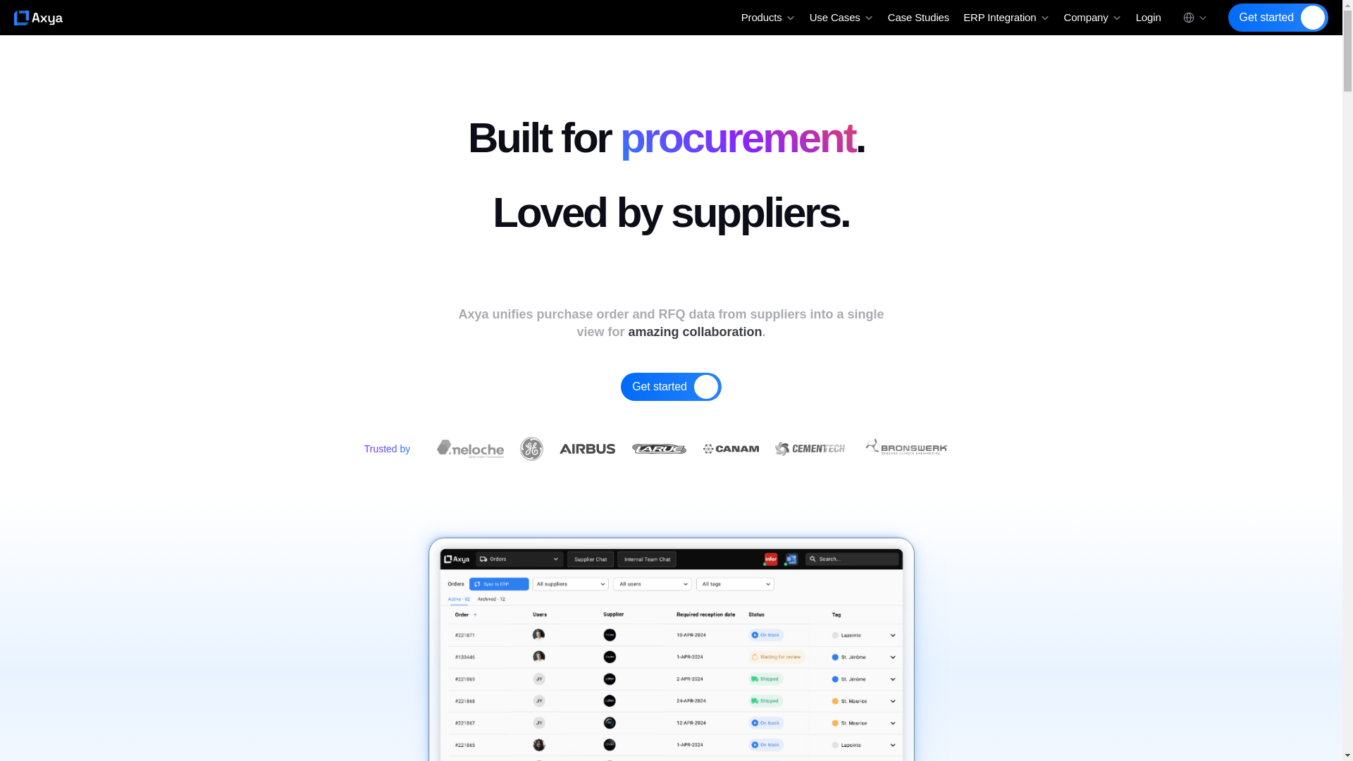 website screenshot of https://axyapartner.com/