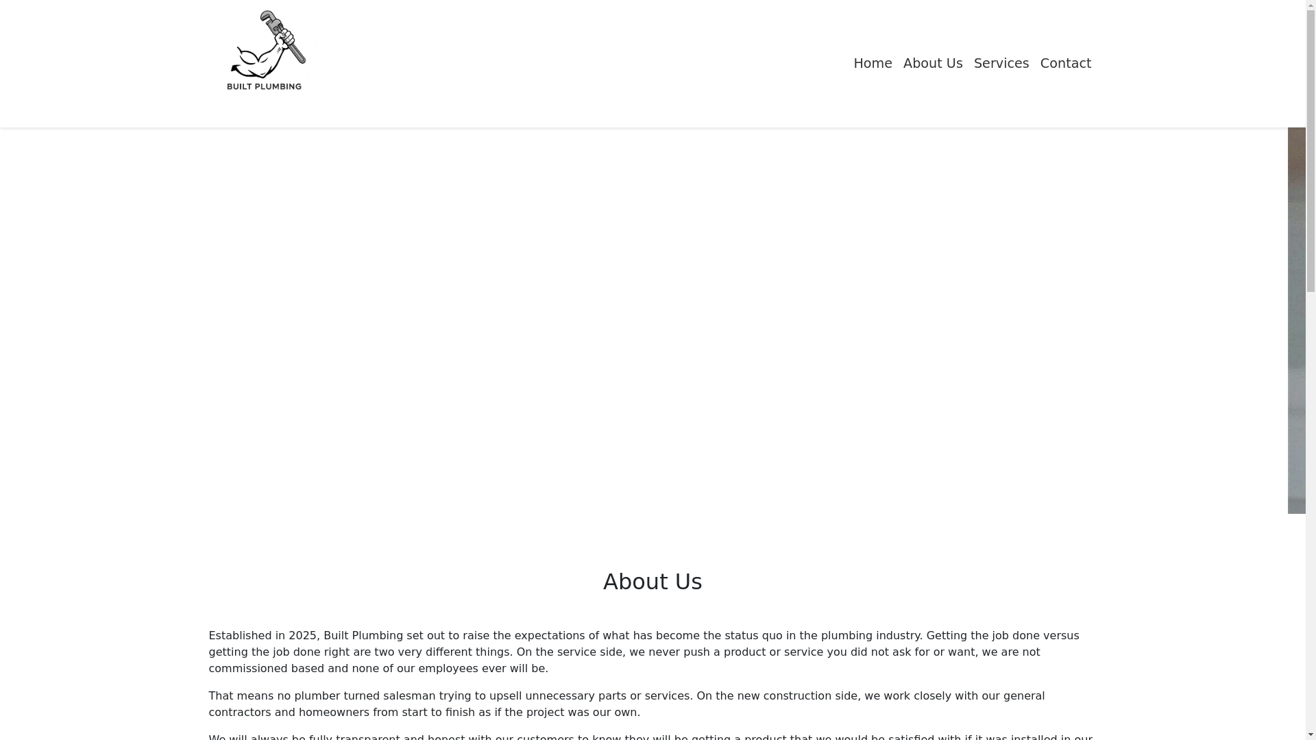 website screenshot of https://builtplumbing.com/
