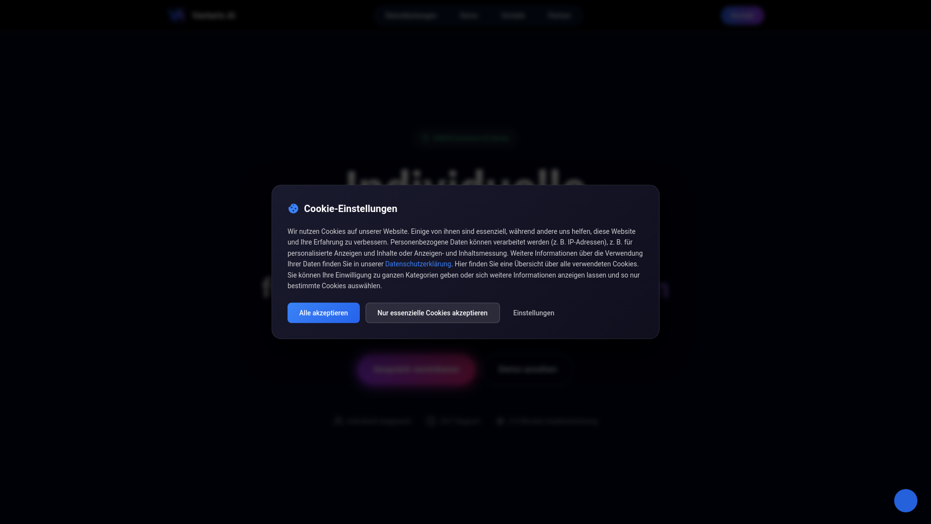 website screenshot of https://vantaris-ai.pages.dev/