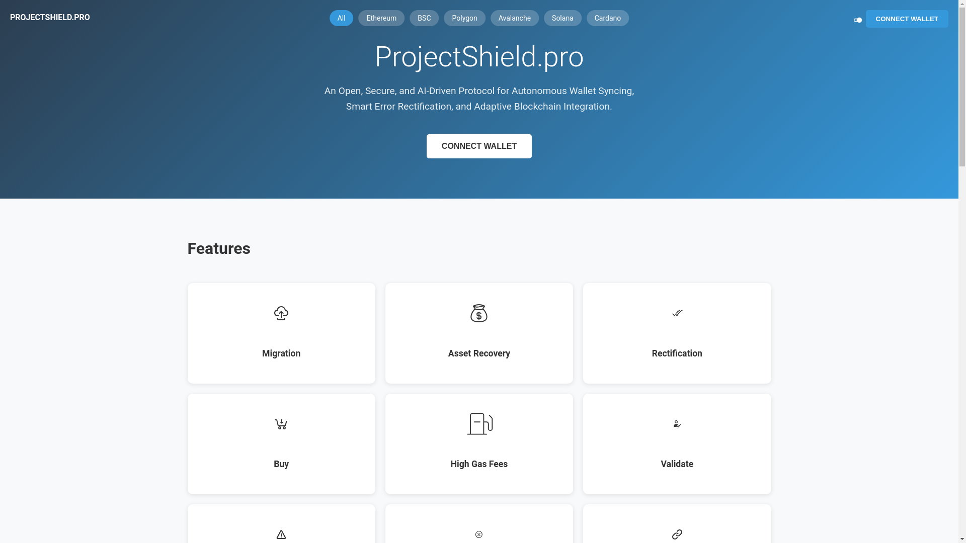 website screenshot of https://projectshield.pages.dev/