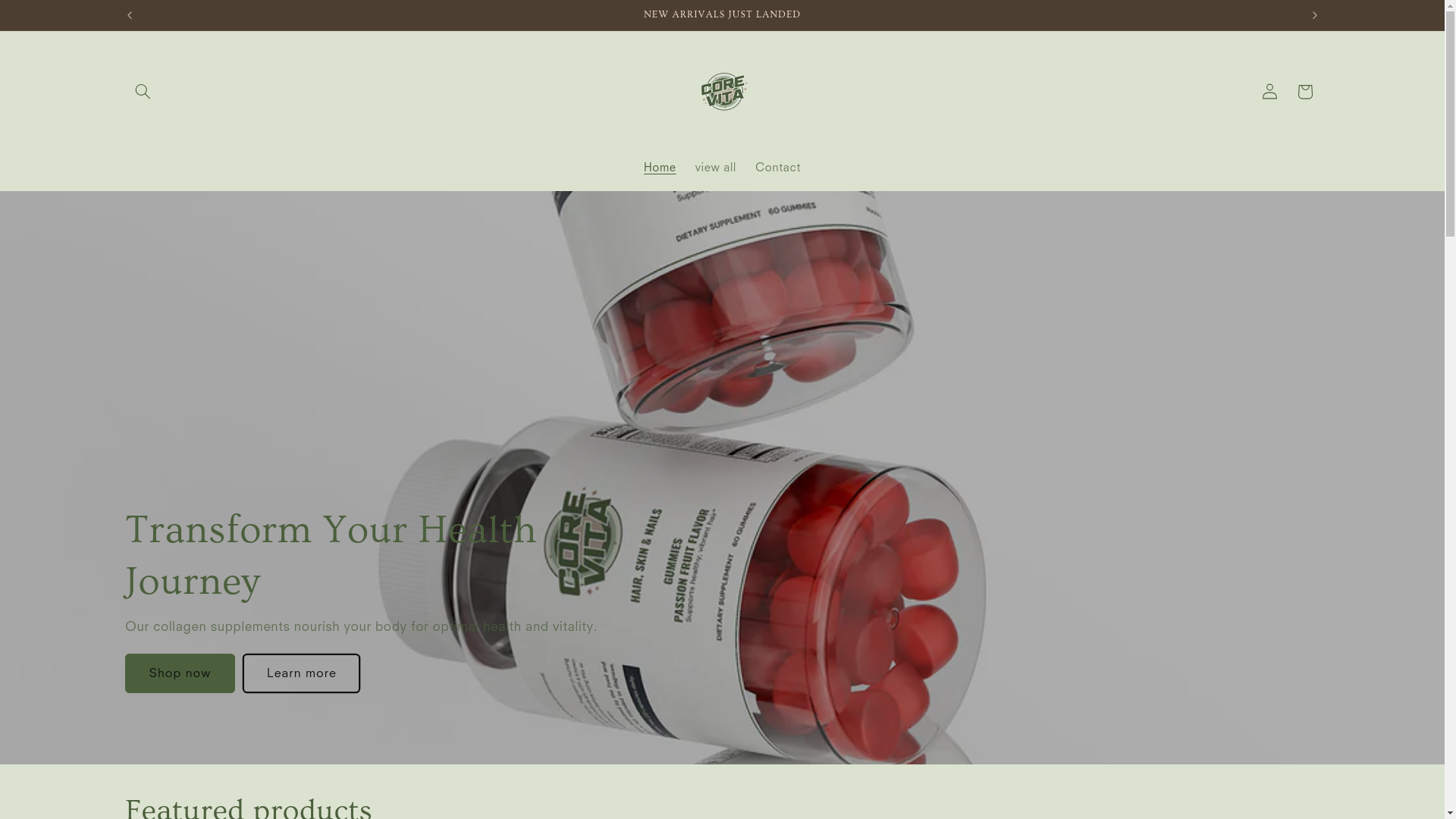 website screenshot of https://corevita.ca/
