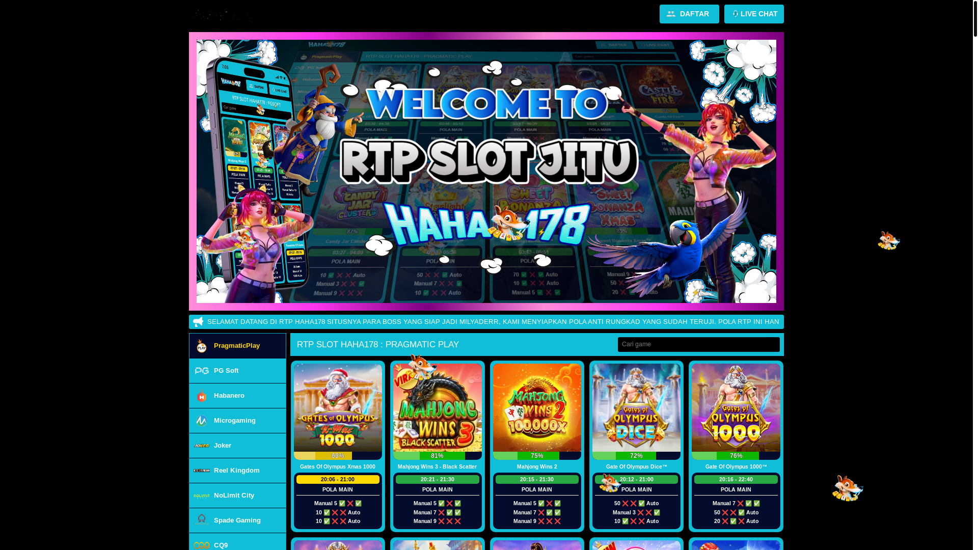 website screenshot of https://haha178-linkrtp.sbs/