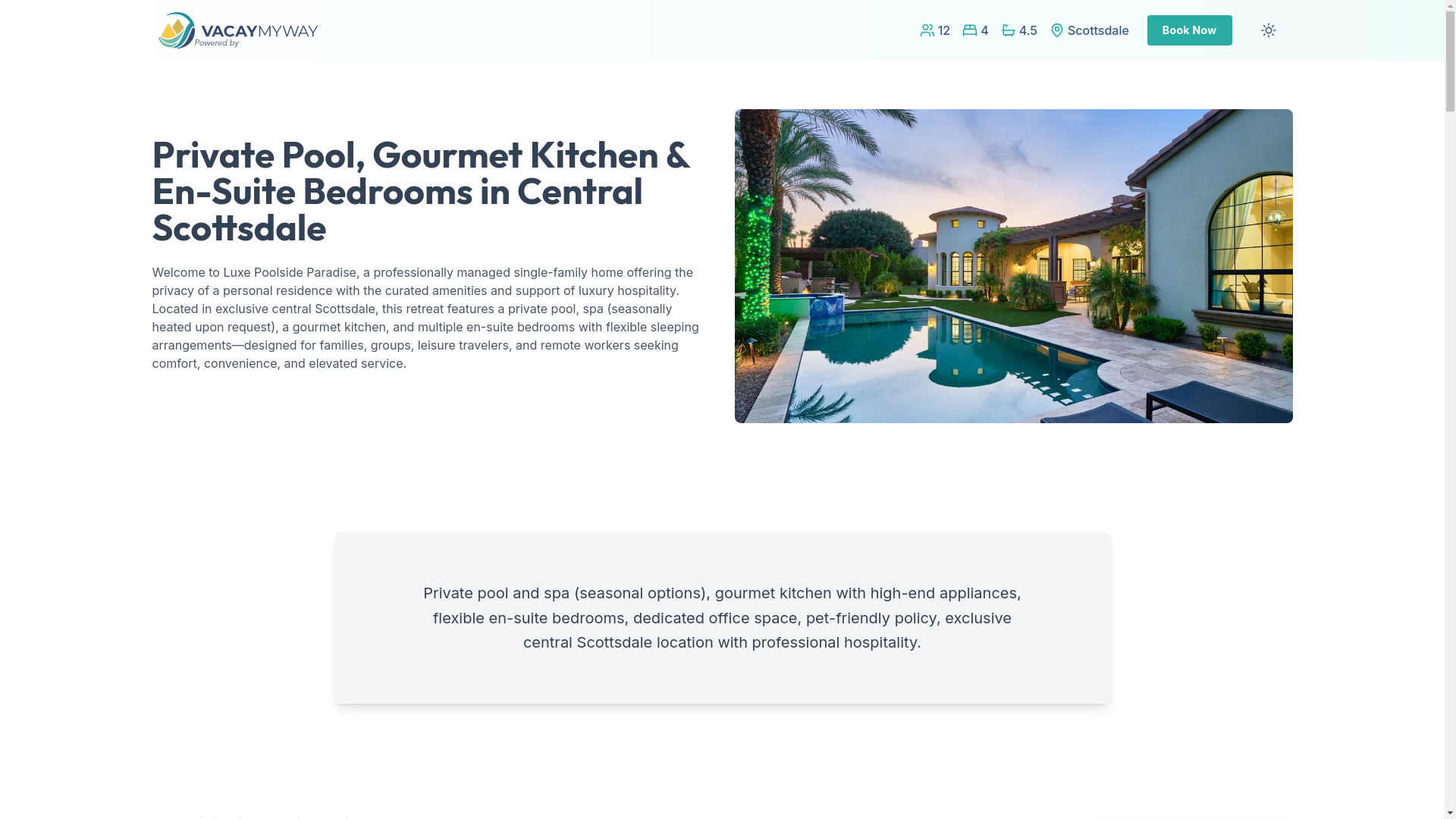 website screenshot of https://indulgeparadise.vacations/