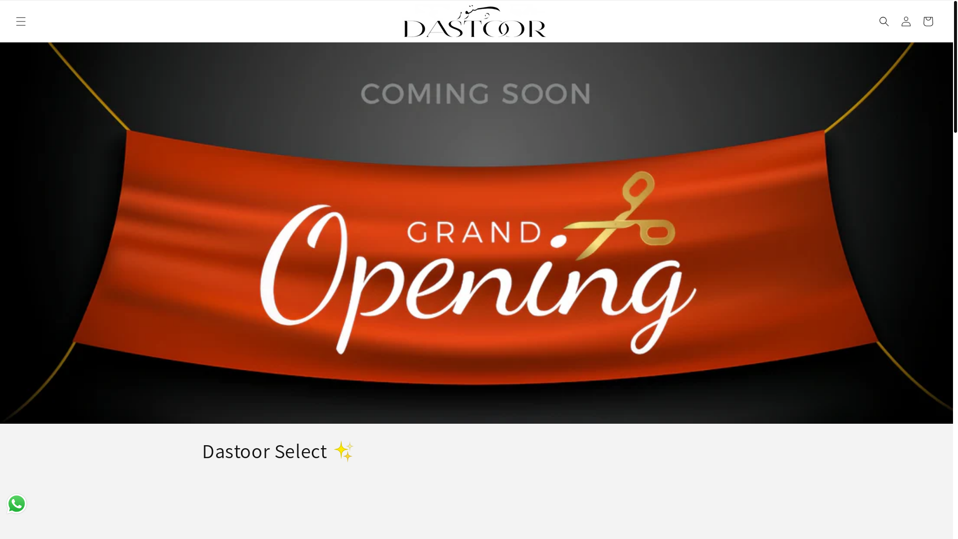 website screenshot of https://dastoorcollection.store/