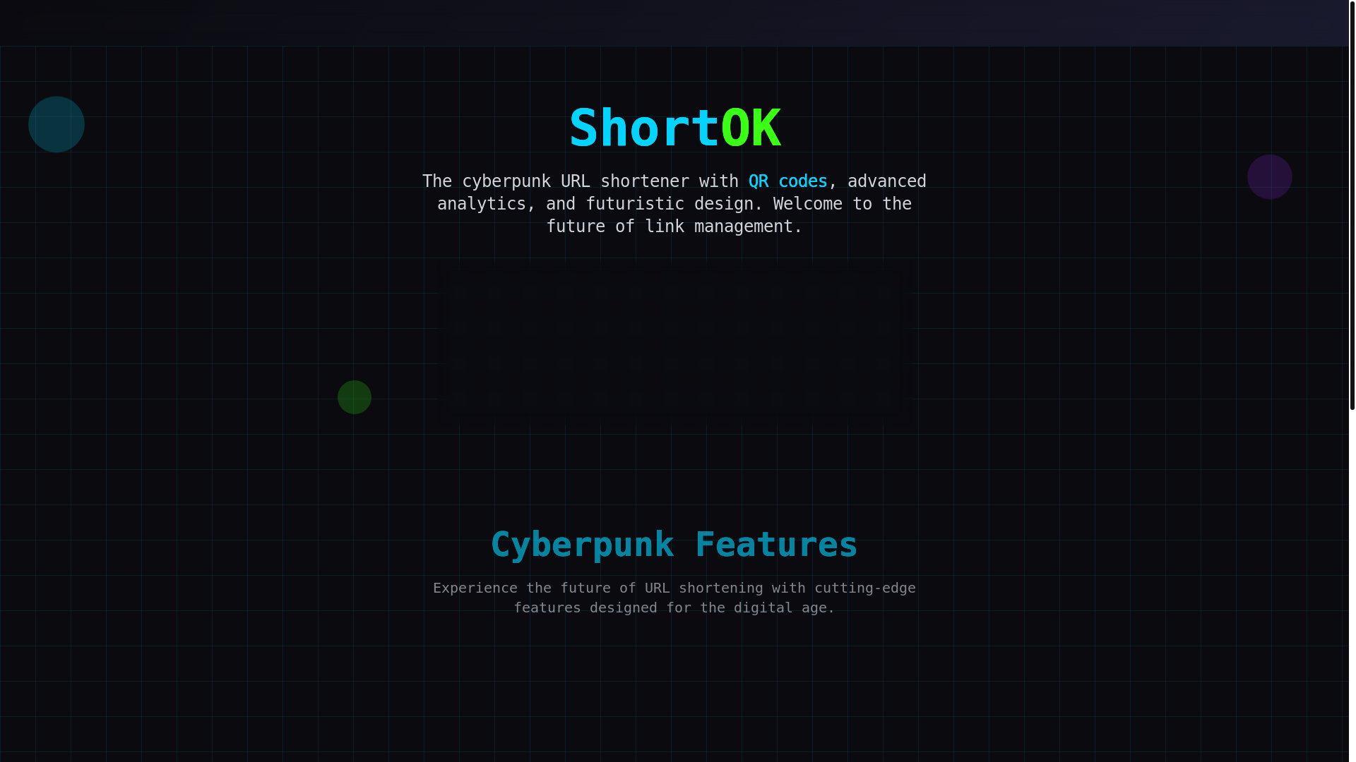 website screenshot of https://shortok.org/