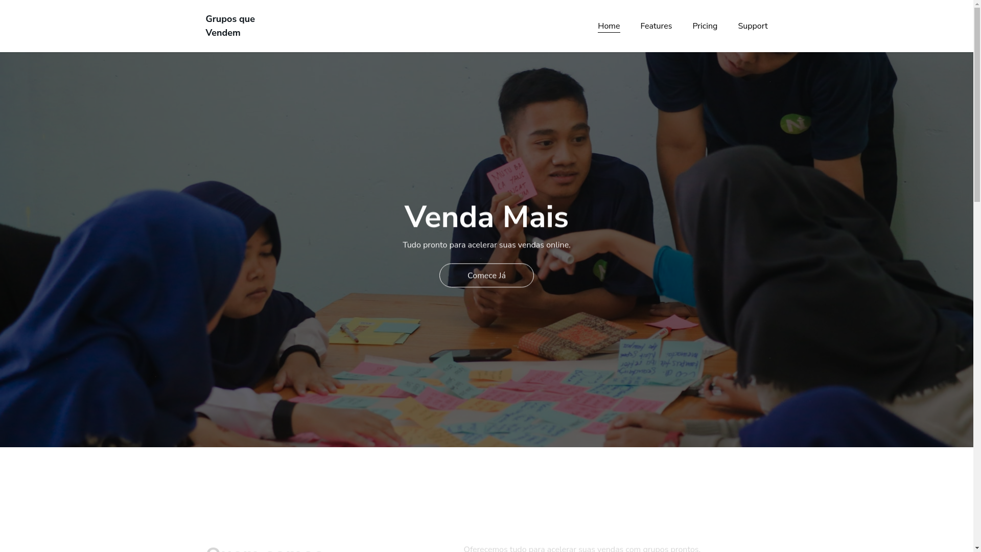 website screenshot of https://gruposquevendem.com/