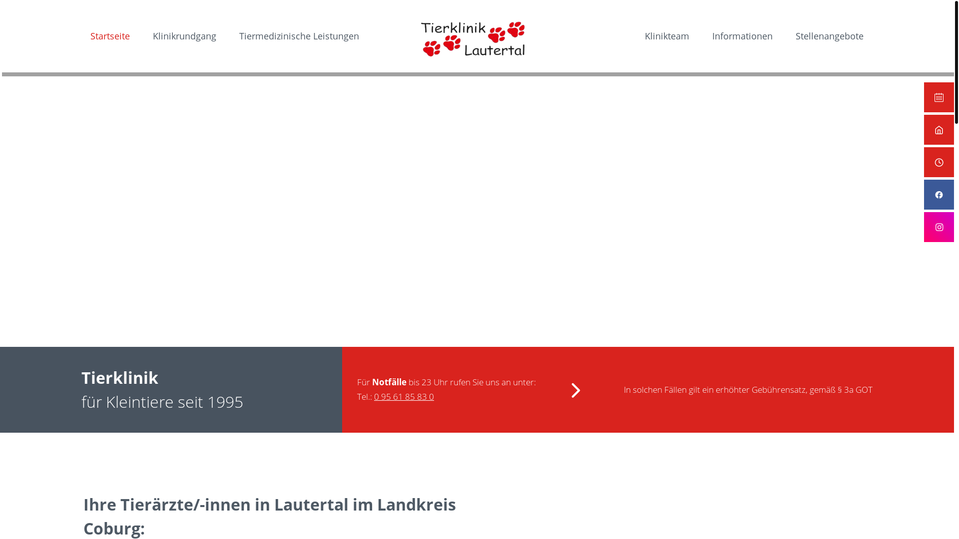website screenshot of https://tiergesundheitszentrum-lautertal.de/