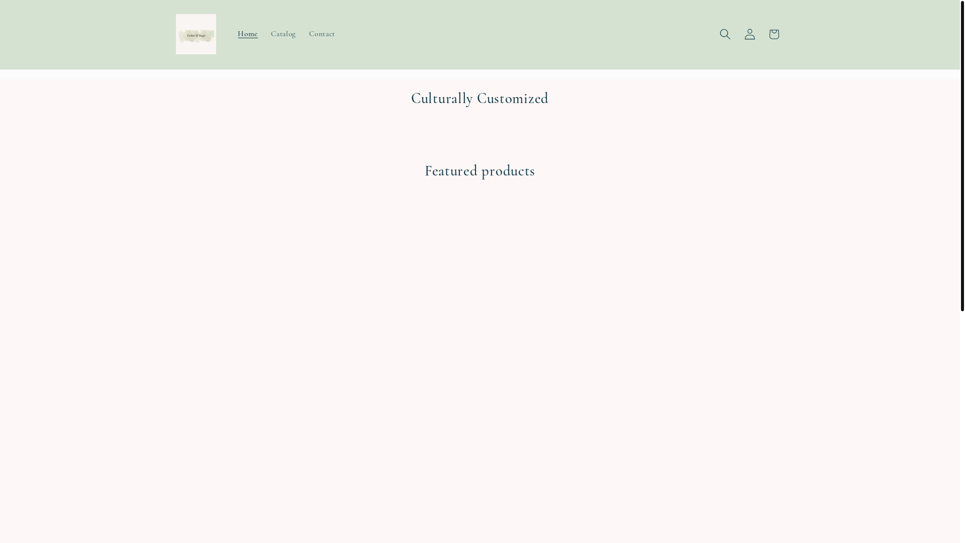 website screenshot of https://cedarandsagee.com/
