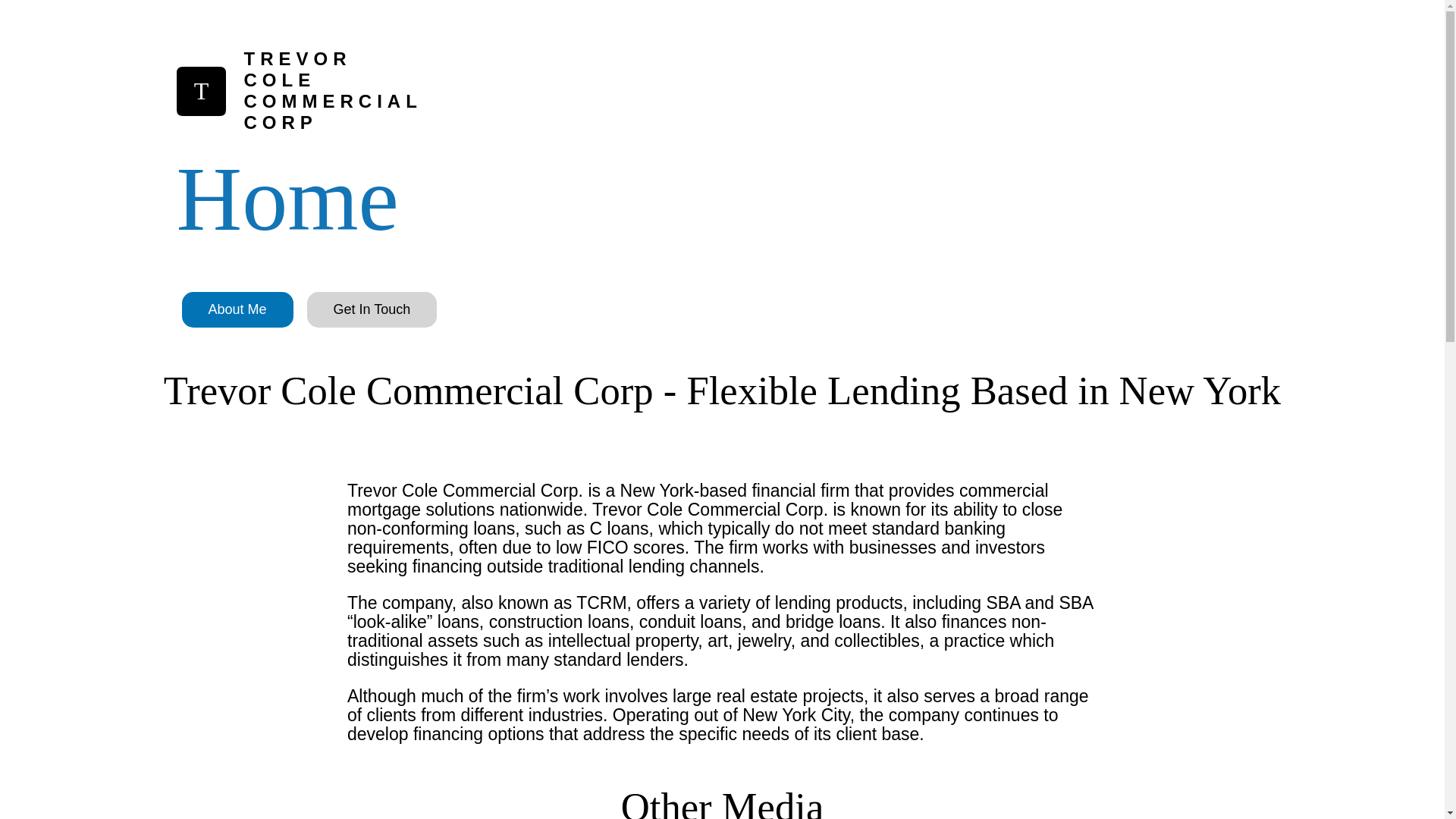 website screenshot of https://abouttrevorcolecommercialcorp.com/