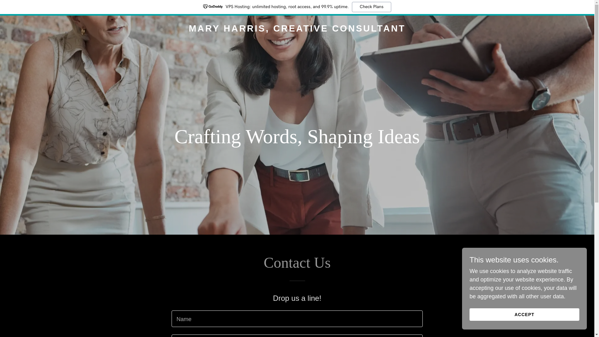 website screenshot of https://maryharriseditor.com/