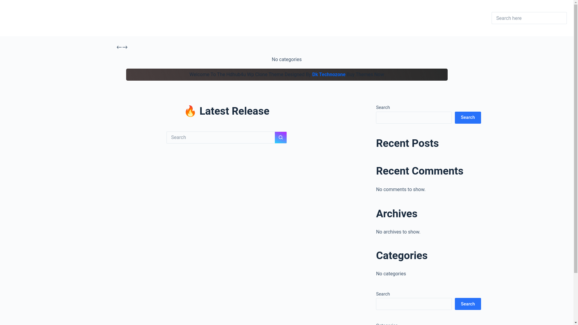 website screenshot of https://kuttymovies.host/