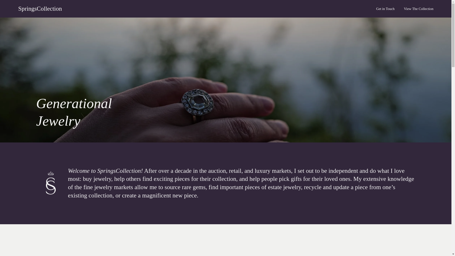 website screenshot of https://springs-collection.com/
