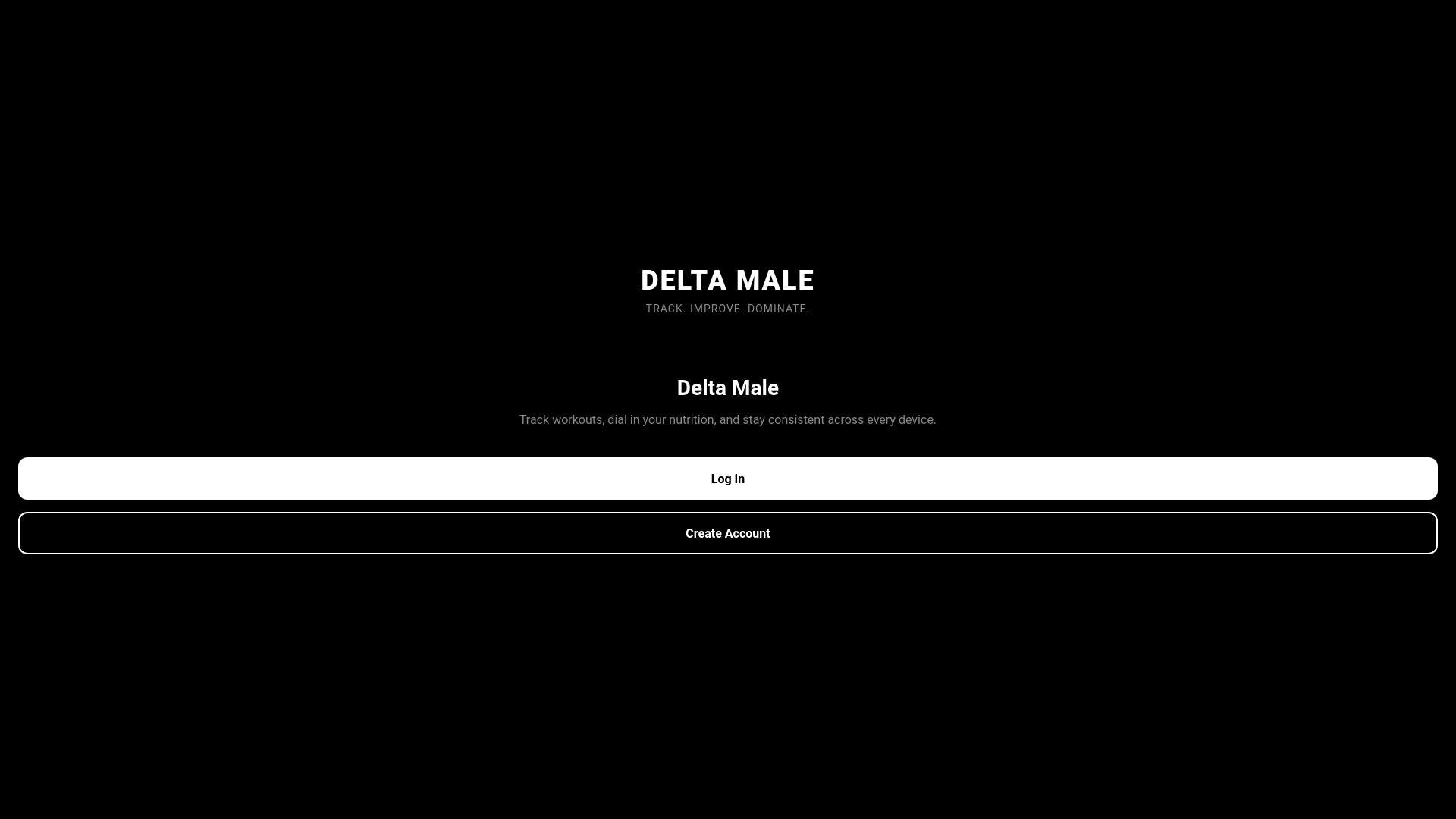 website screenshot of https://deltamale.pages.dev/