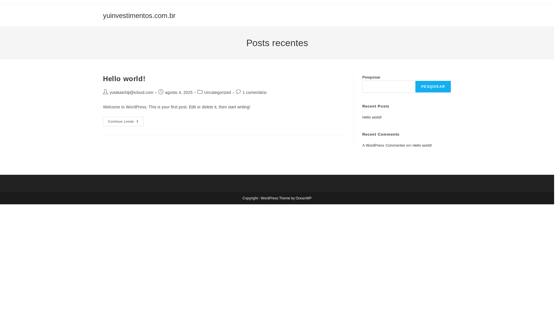 website screenshot of https://yuinvestimentos.com.br/