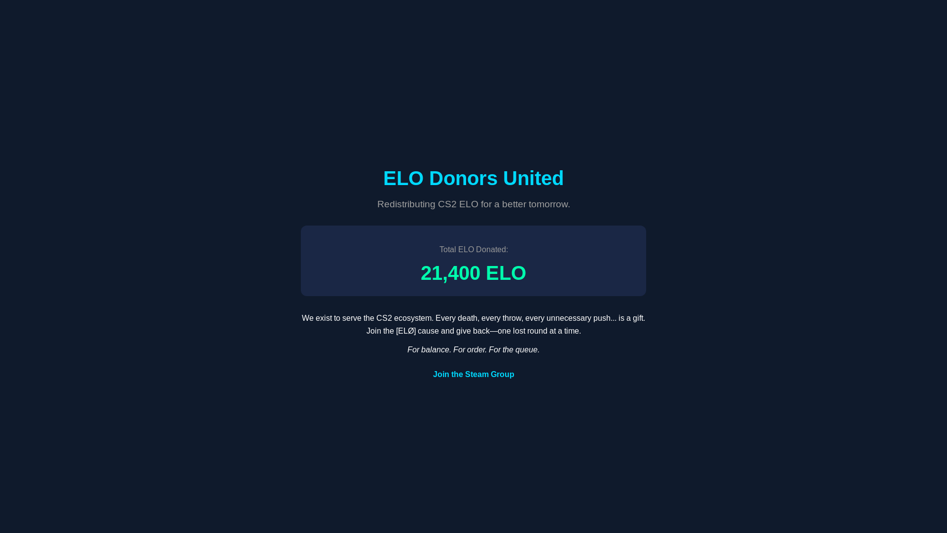website screenshot of https://donateyourelo.org/